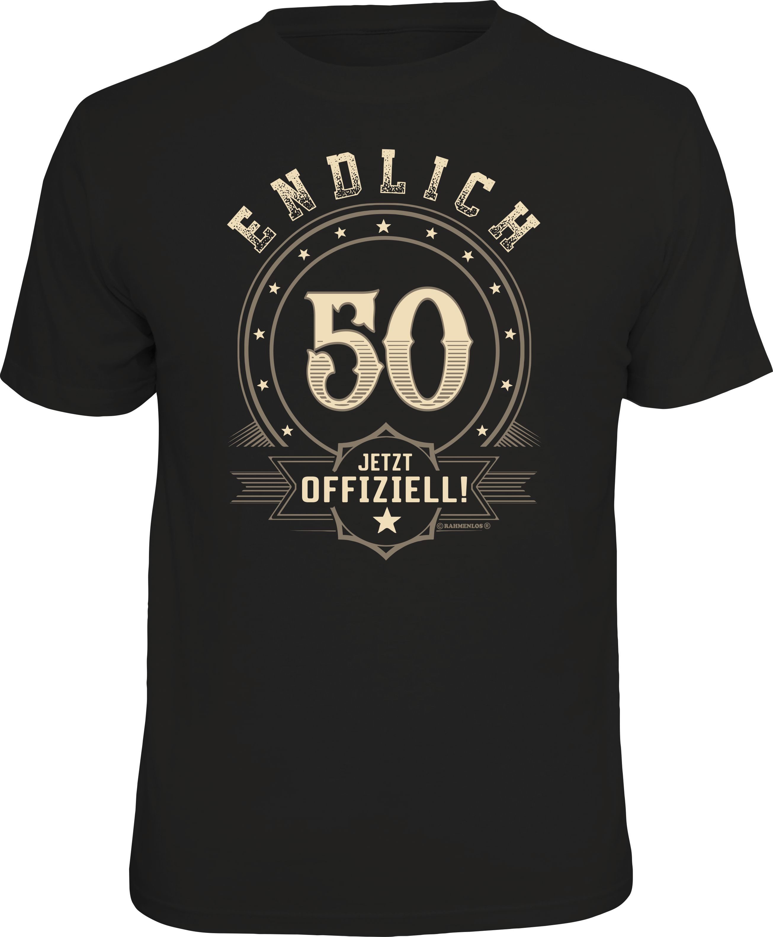 RAHMENLOS® T-Shirt zum Geburtstag- endlich 50, günstig online kaufen