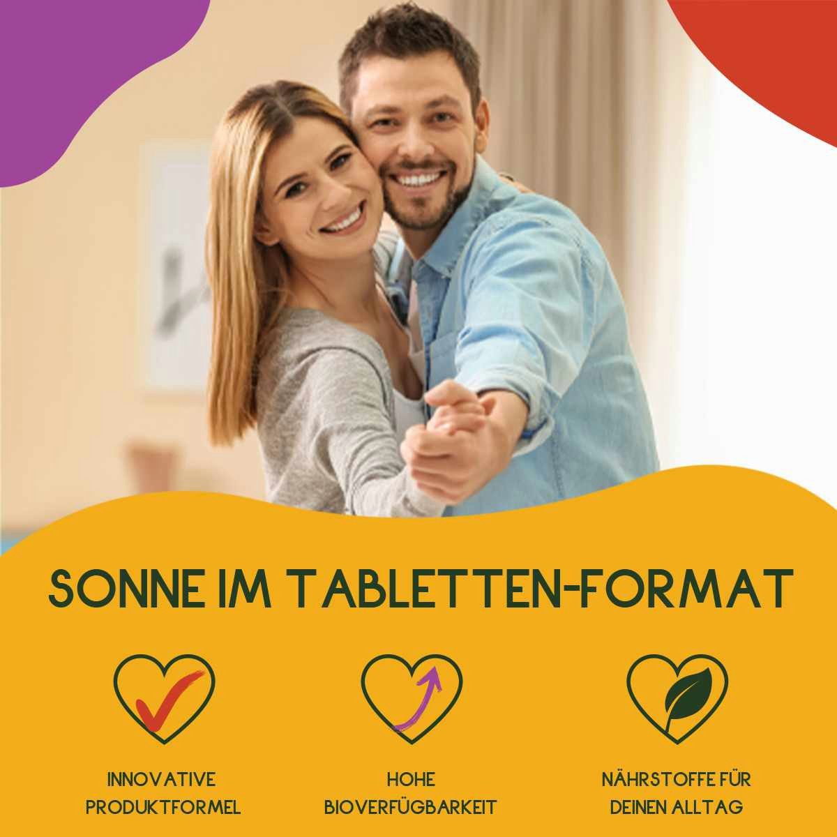WURZELLIEBE Vitamin D3 + K2-MK7 Depot hochdosiert mit 5000 IE D3 + 100 µg K2 MK-7 Tabletten, 180 St., 45 g