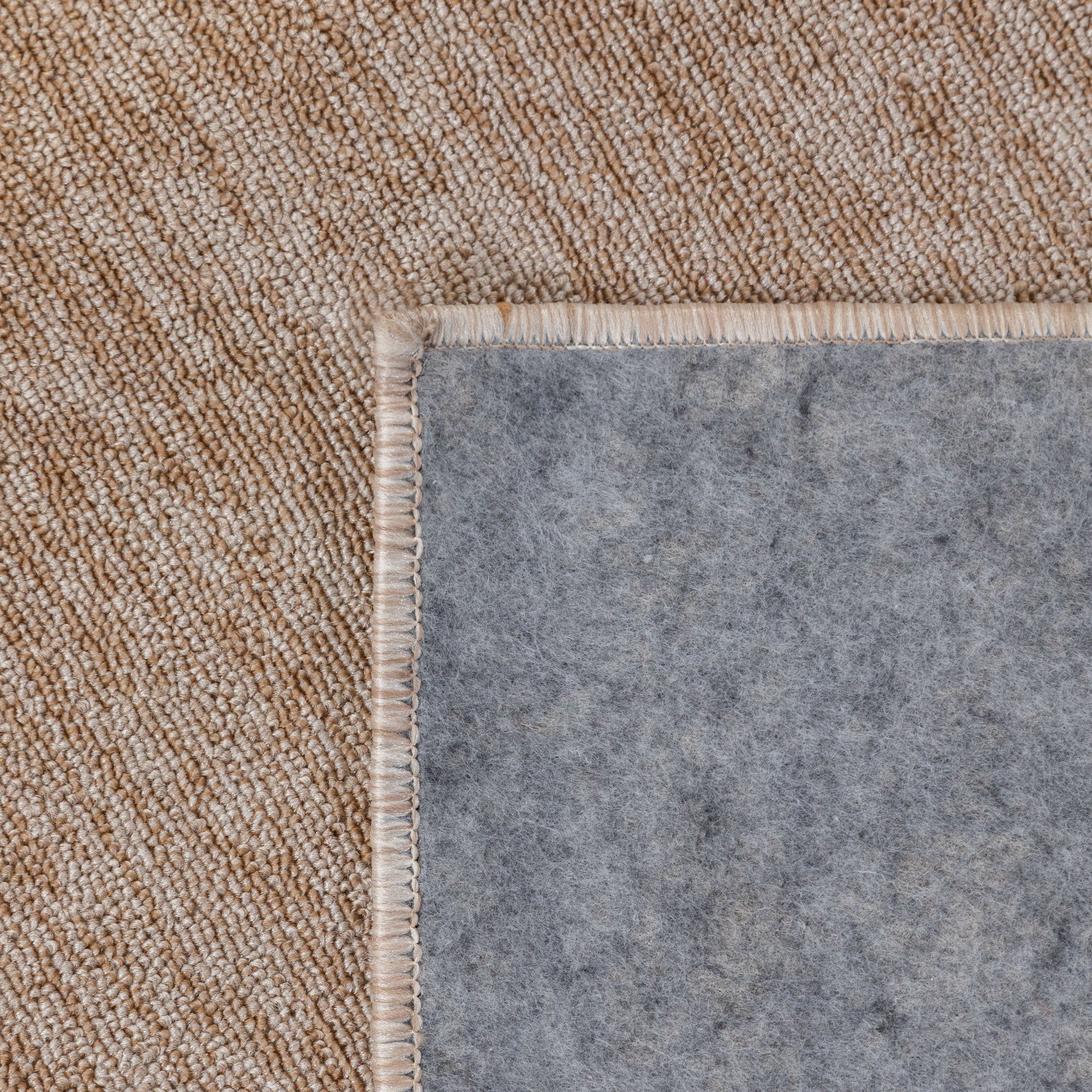 SIMPEX24 Teppich Unicolor - Einfarbig, Läufer, Höhe: 7 mm, Kurzflor Schlingen Teppich Wohnzimmer Einfarbig Modern Teppiche