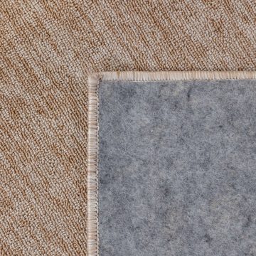 Teppich Unicolor - Einfarbig, SIMPEX24, Rund, Höhe: 7 mm, Runder Schlingen Teppich Wohnzimmer Einfarbig Meliert Optik