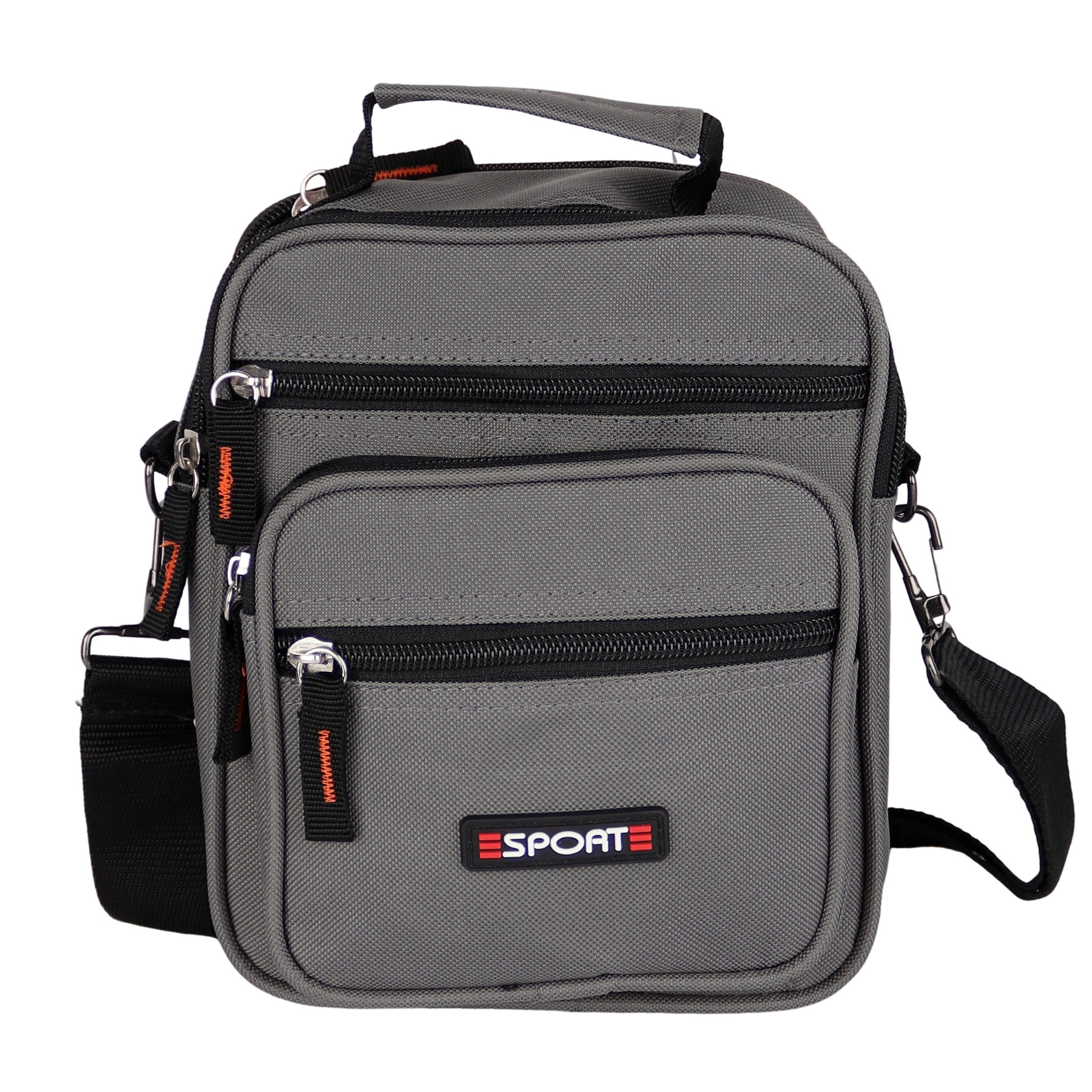 MIRROSI Umhängetasche Herren Crossbody Bag aus Stoff – kleine Schultertasche (ca.21x16x11cm)