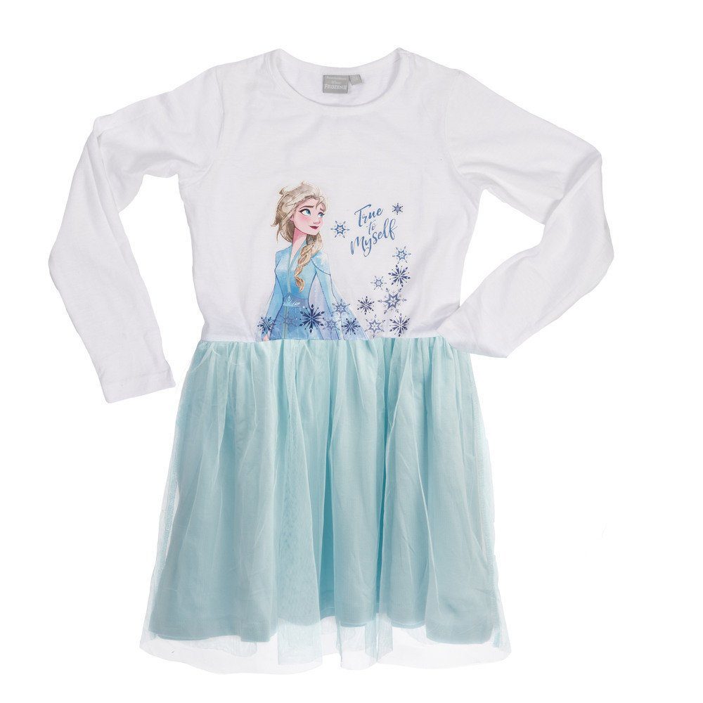 Disney Frozen Tüllkleid Die Eiskönigin Elsa Kleid für Mädchen Gr. 98/104