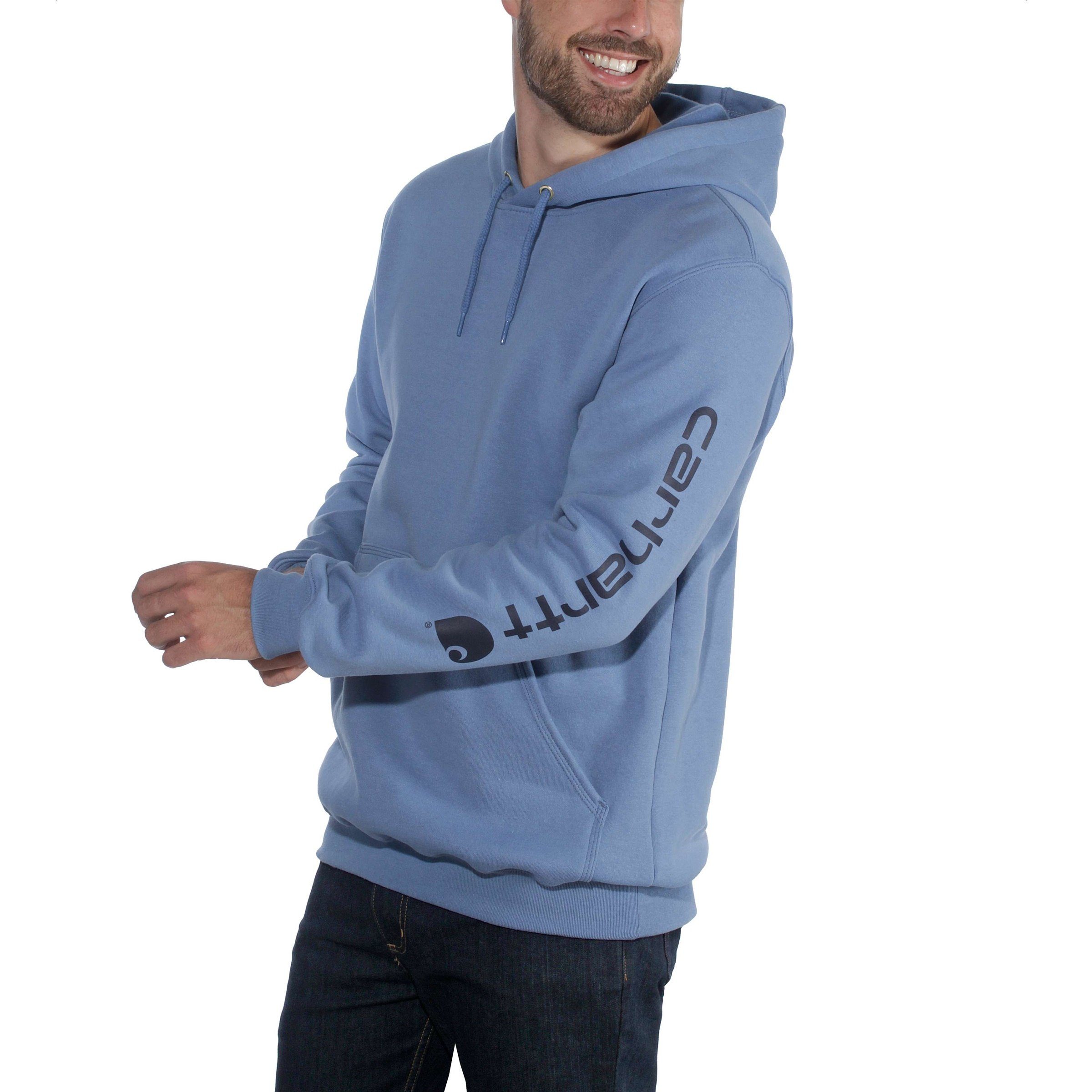 Carhartt Hoodie Carhartt heather Fit Logo Sleeve Loose Midweight olive Kapuzenpullover Herren Graphic true Sweatshirt