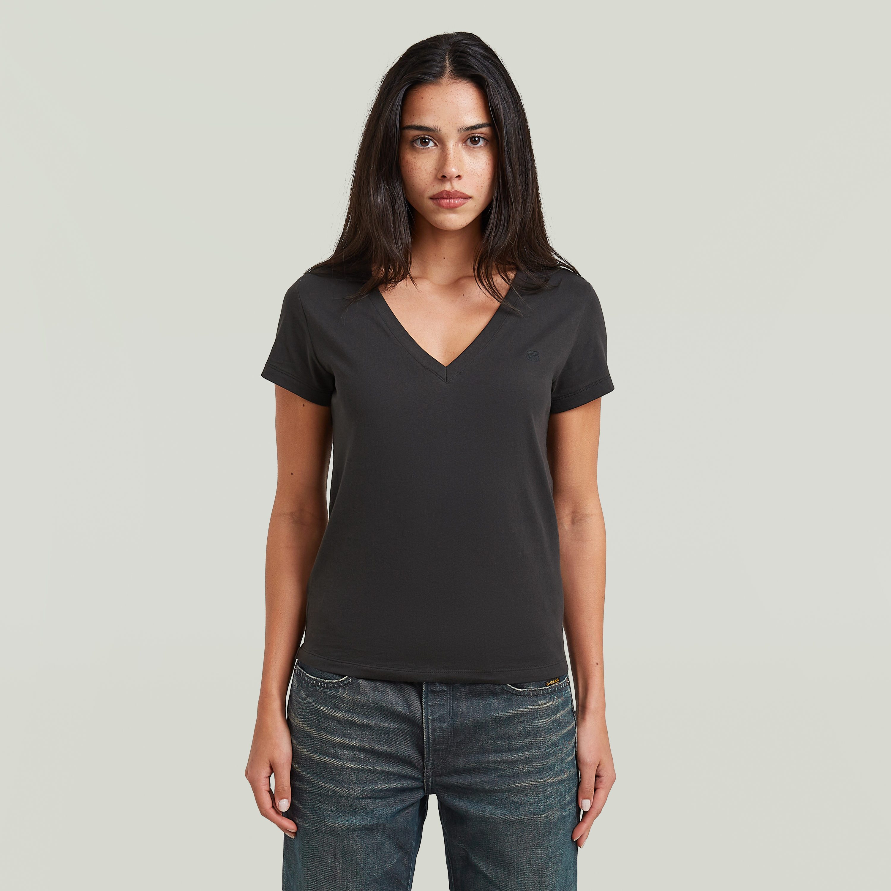 G-STAR V-Shirt Overdyed Form v t wmn in Baumwoll-Qualität