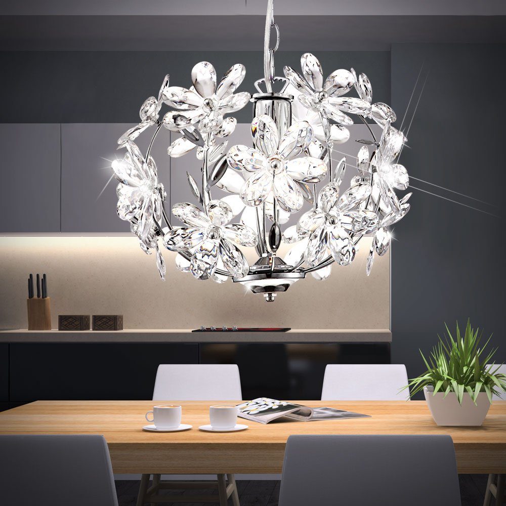 GLOBO LIGHTING LED Pendelleuchte, Leuchtmittel inklusive, Warmweiß, Pendelleuchte Hängeleuchte Blätterleuchte Deckenpendel