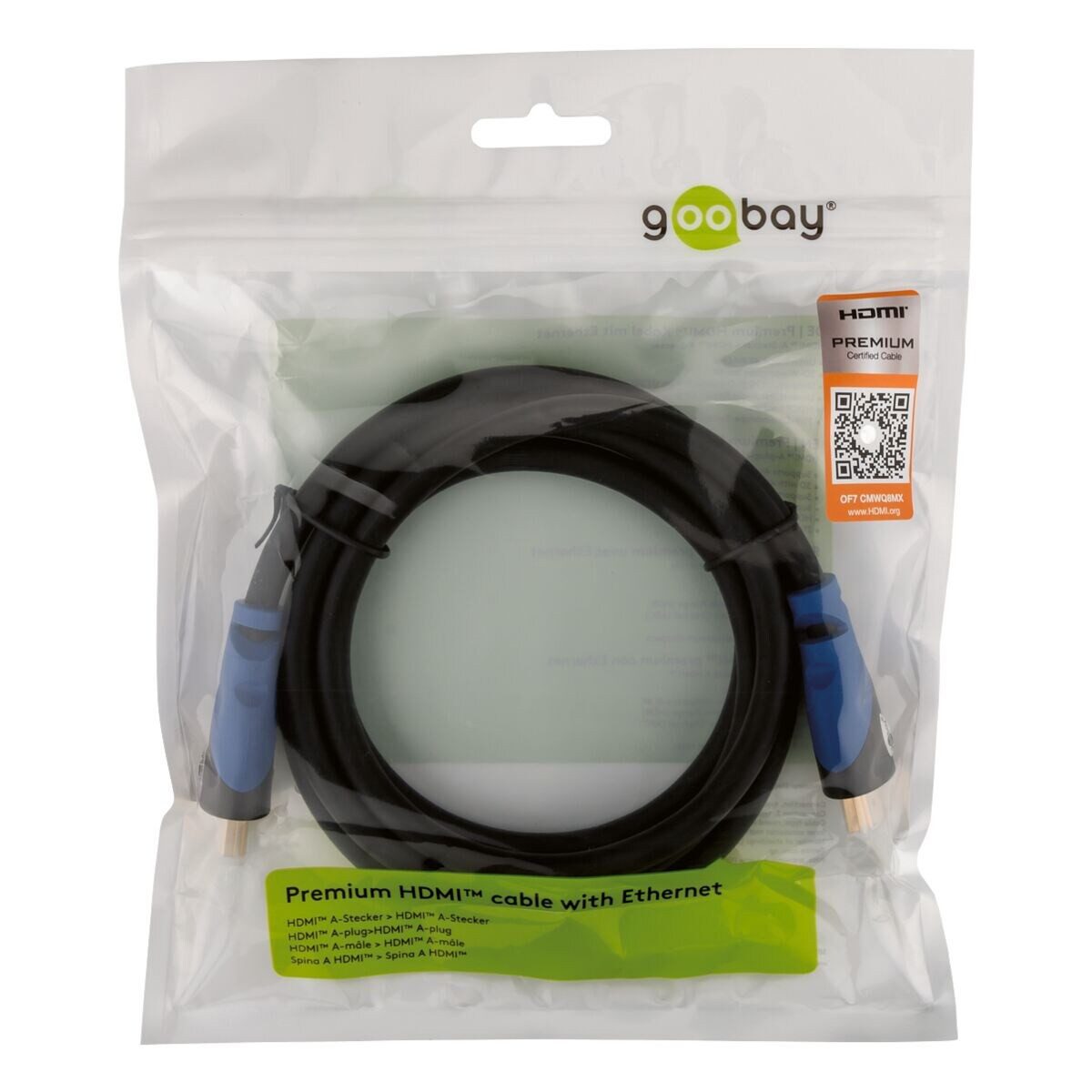 Goobay Premium High Speed HDMI-Kabel, HDMI Typ-A, HDMI (150 cm)