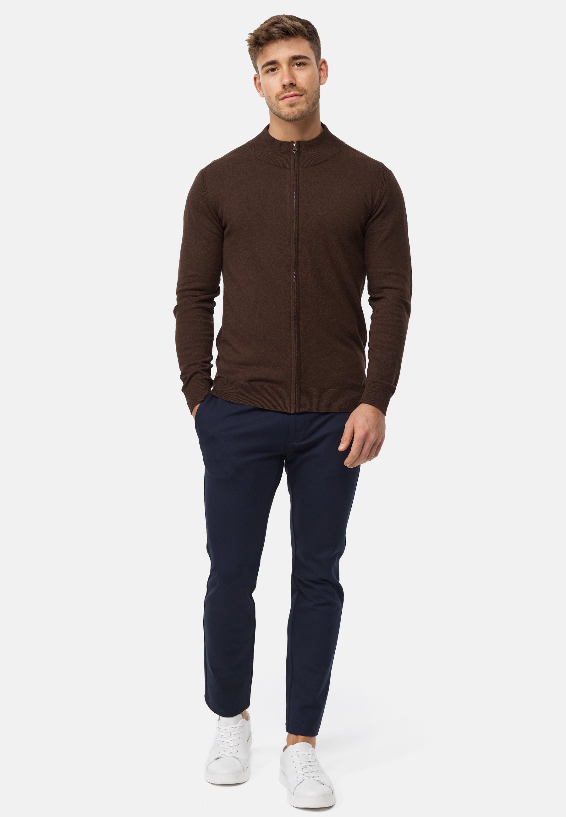 Indicode Strickjacke Herren Lau Herrenstrickjacke