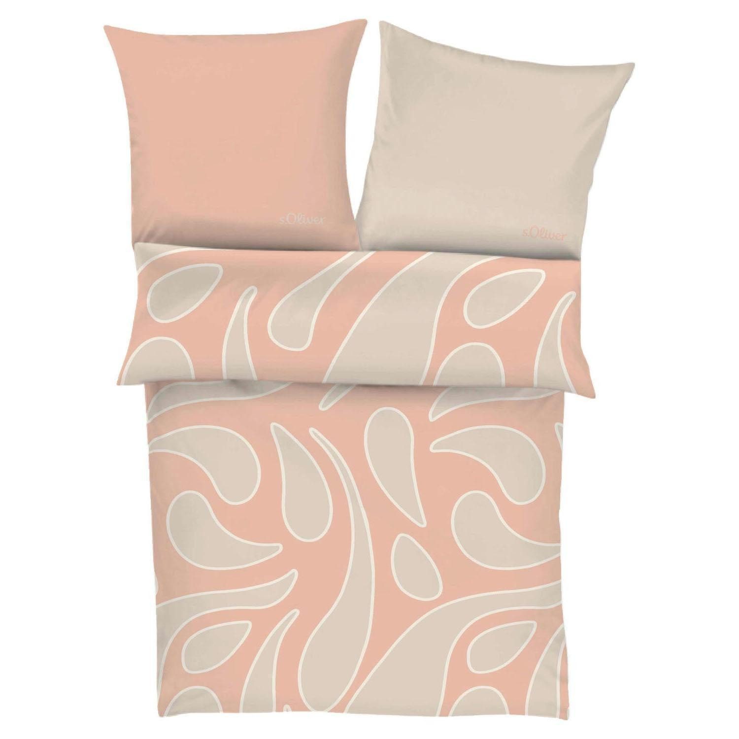 Bettwäsche Satin-Bettwäsche APRI, 135 x 200 cm, Apricot