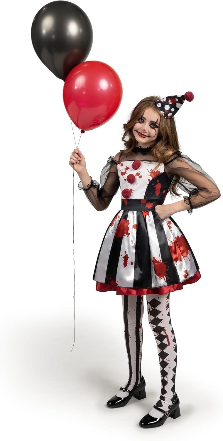 Spooktacular Creations Clown-Kostüm Spooktacular Creations Clown Kostüm, Mädchen Halloween