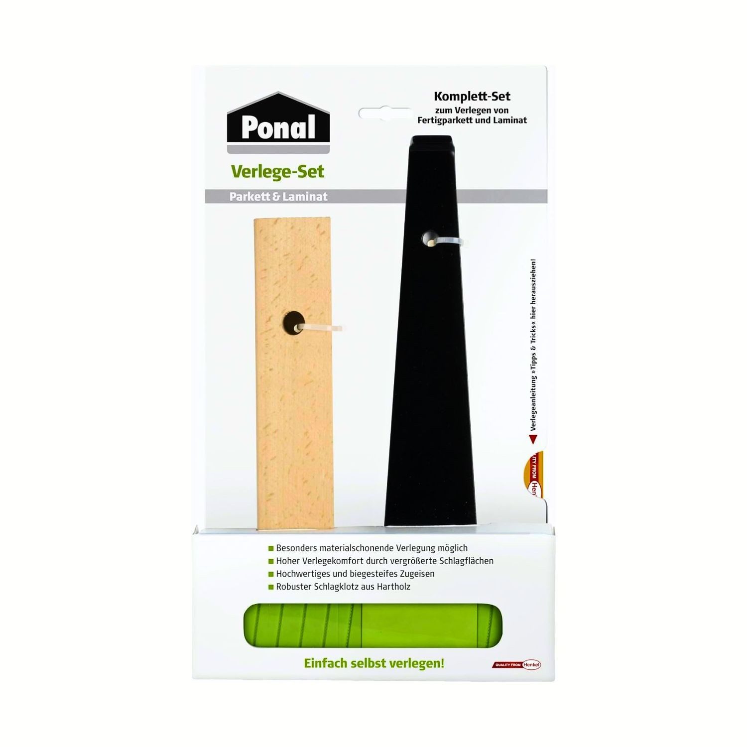 Ponal Laminat-Reparaturset Verlegeset für Laminat & Parkett, Praktisches Werkzeug-Set
