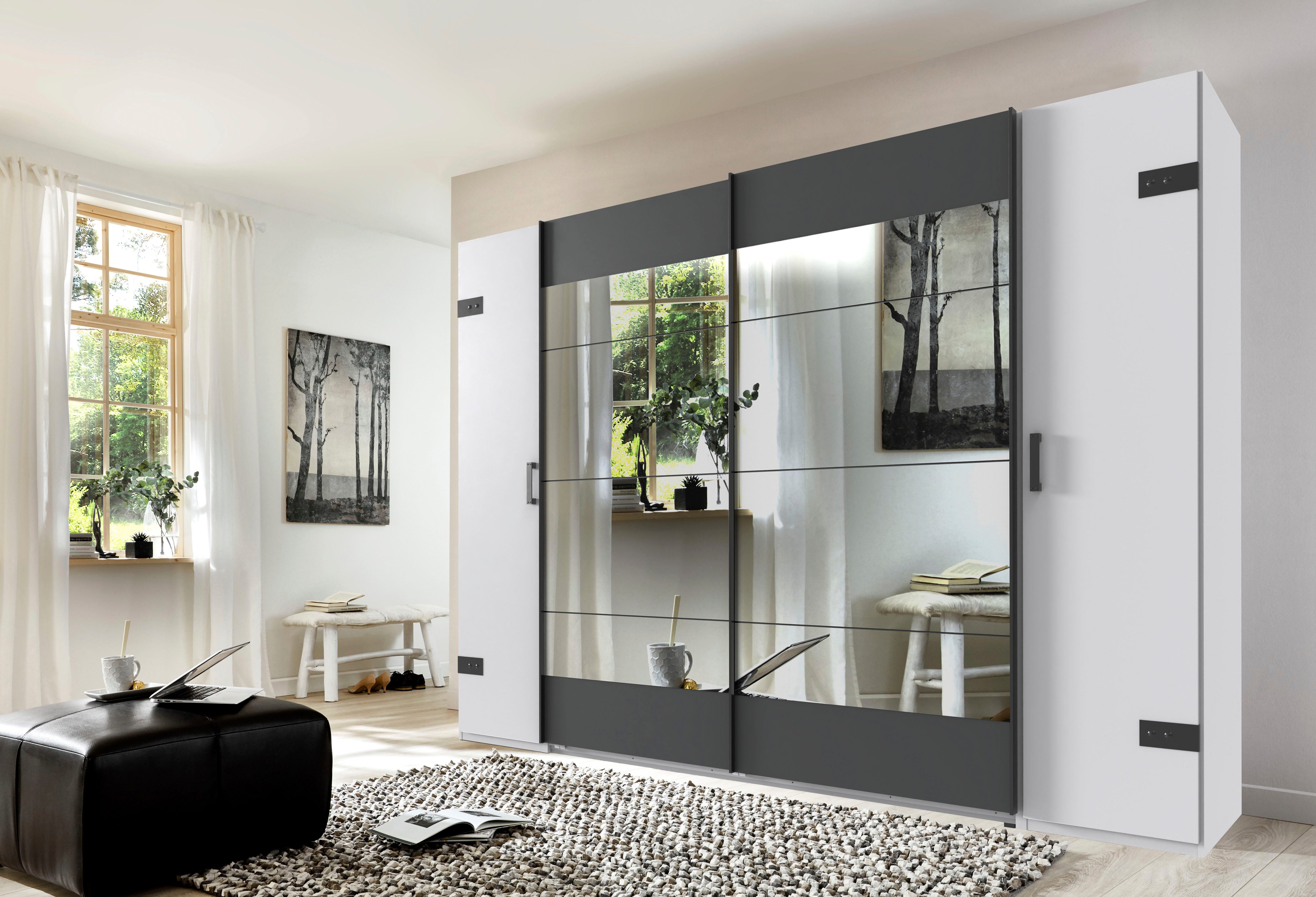 Wimex Schwebetürenschrank Stockholm, Schlafzimmerschrank mit Industrial-Loo günstig online kaufen