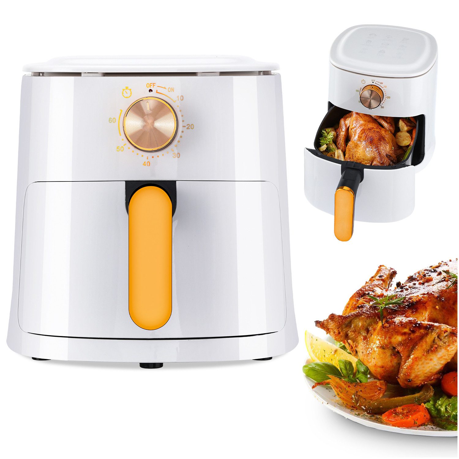 Heißluftfritteuse Airfryer Easy Fry & Grill, 5L Fassungsvermögen, 60-Minuten-Timer