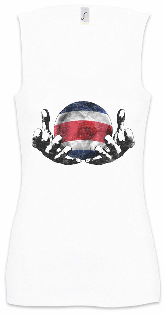 Urban Backwoods Tanktop Costa Rica Football Magic Ball Ärmelloses Damen T-Shirt Costa Rican Fußball Fahne Fussball Komet