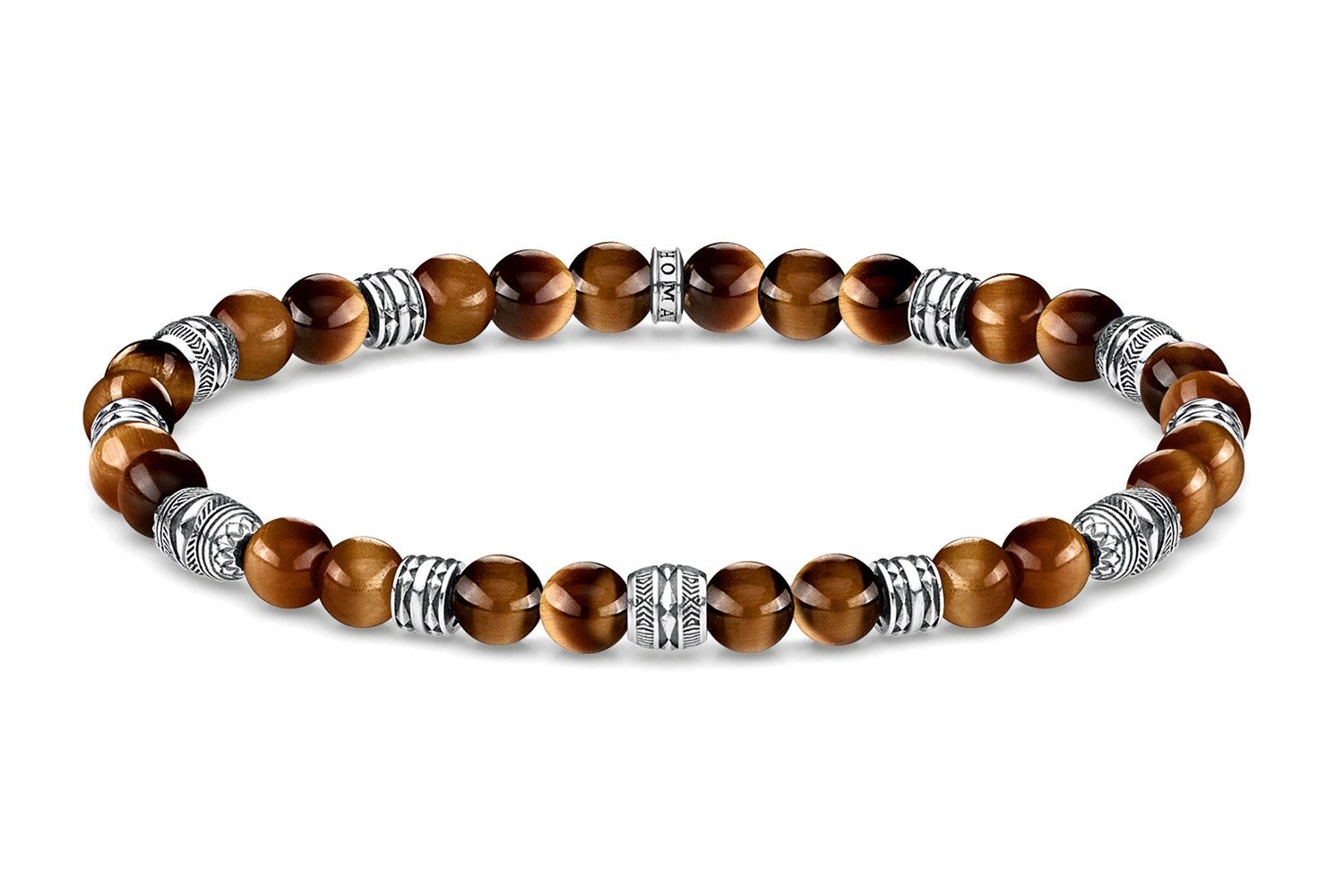 THOMAS SABO Silberarmband Unisex- Talisman Tigerauge