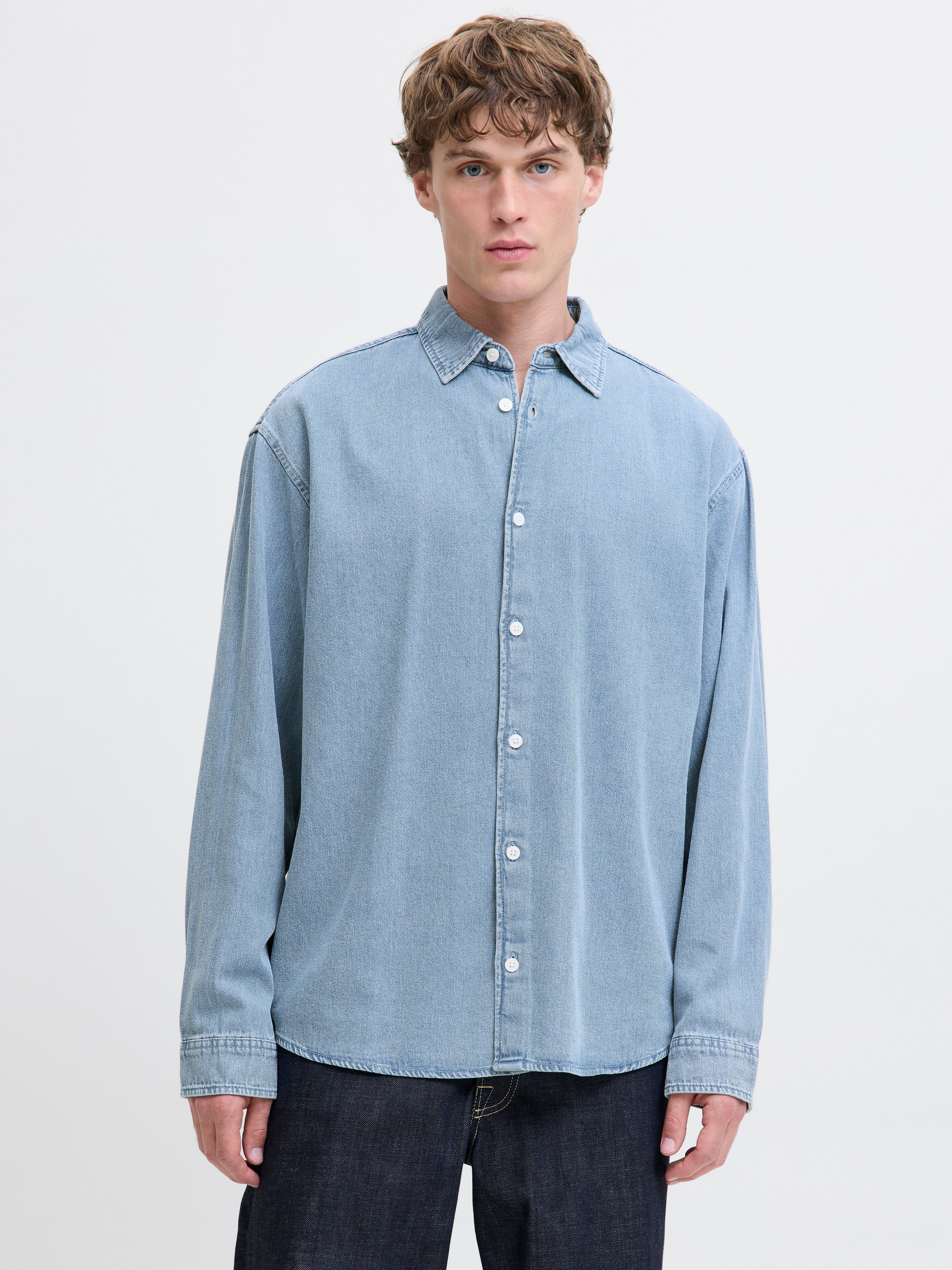 Jack & Jones Langarmhemd JORNORREBRO DENIM SHIRT LS SN