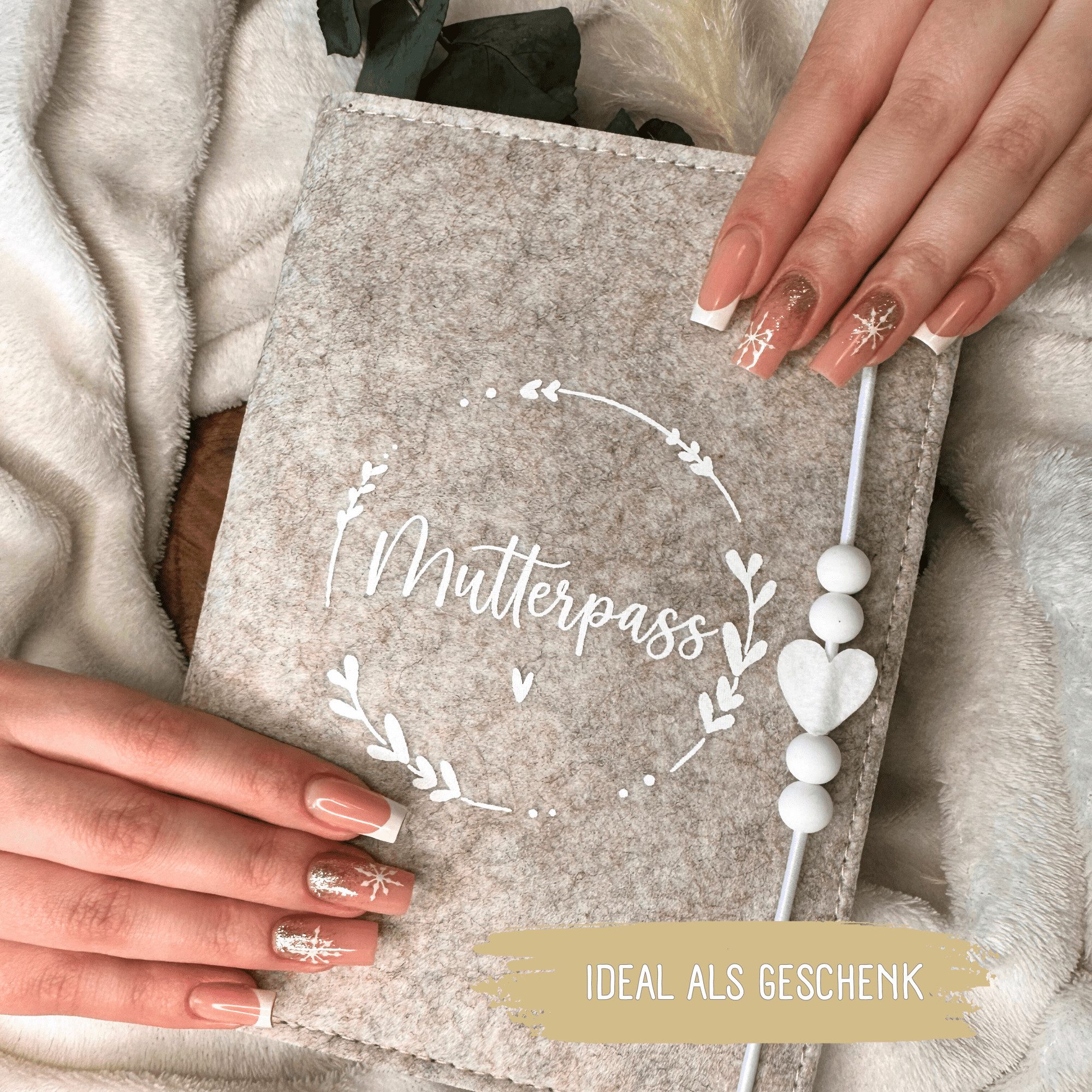 Malino Mutterpass-Hülle Mutterpasshülle Beige, Schutzhülle für Mutterpass, Mutterpass-Hülle