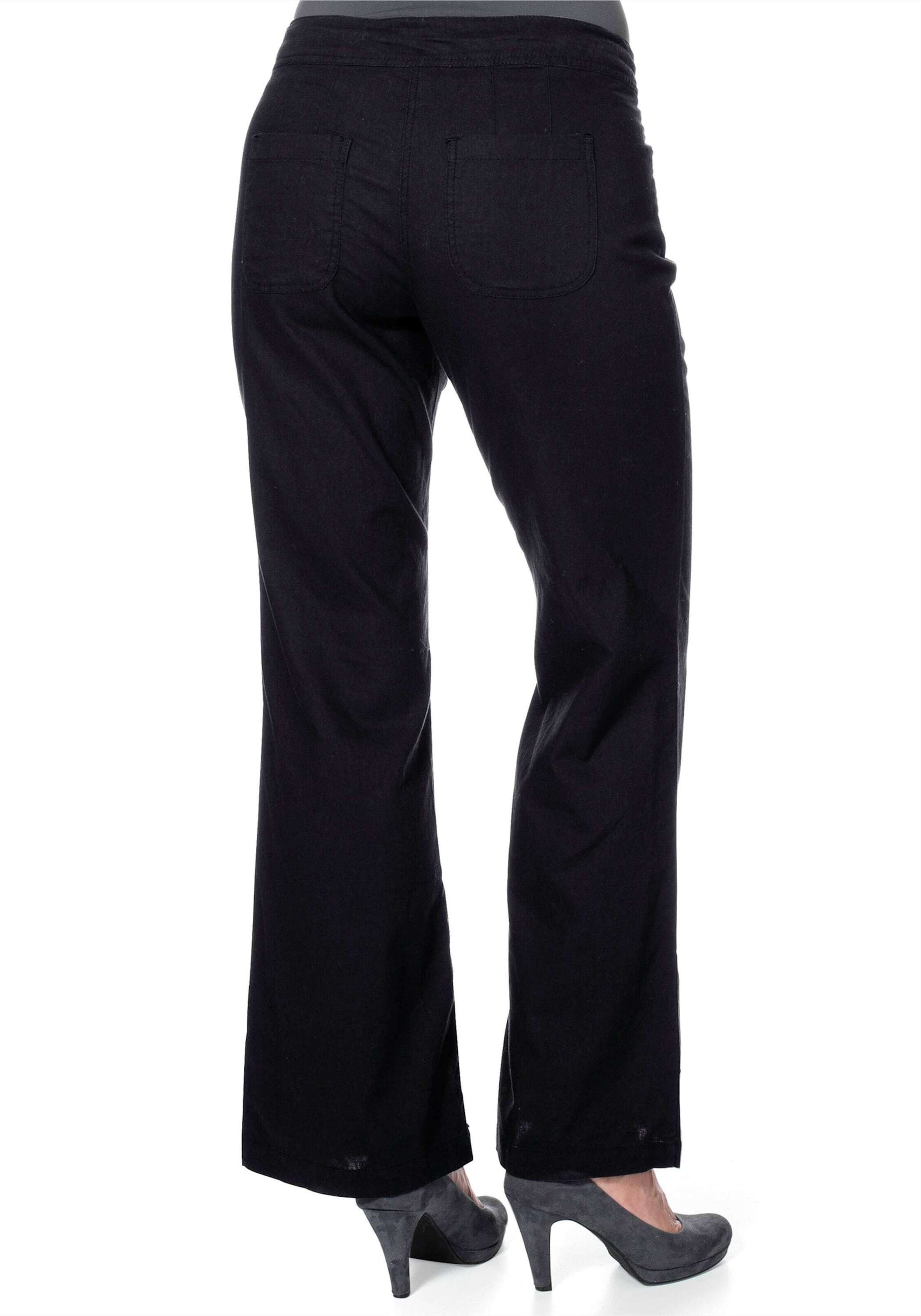 Sheego Jerseyhose Leinenhose aus angenehmen Baumwoll-Leinen-Mix
