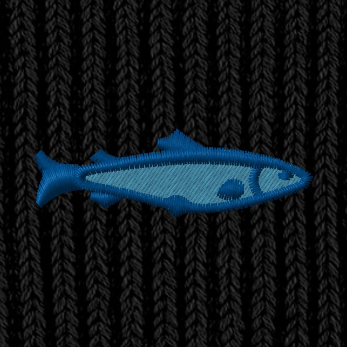 Spreadshirt Beanie Bestickte Forelle Fisherman Beanie Bio Mütze (1-St)