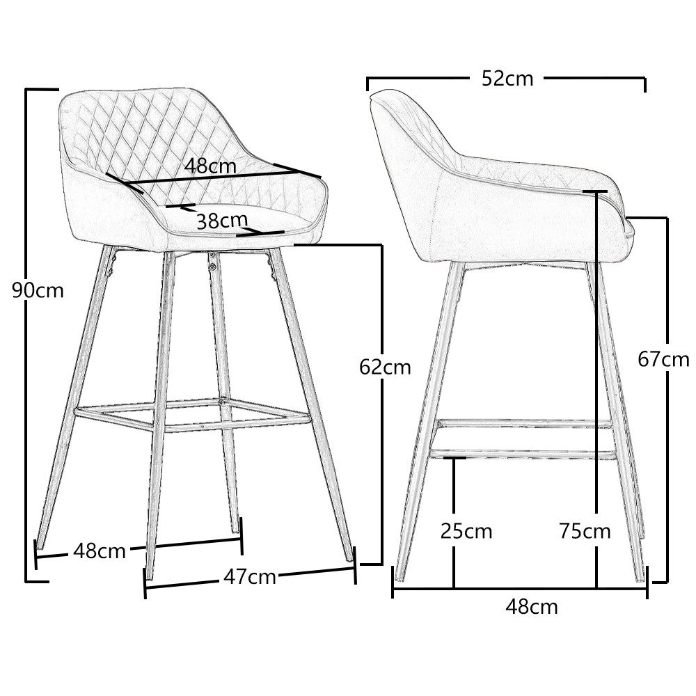 JYMTOM Barhocker Barhocker 2er-Set, gepolstert, Rückenlehne, günstig online kaufen