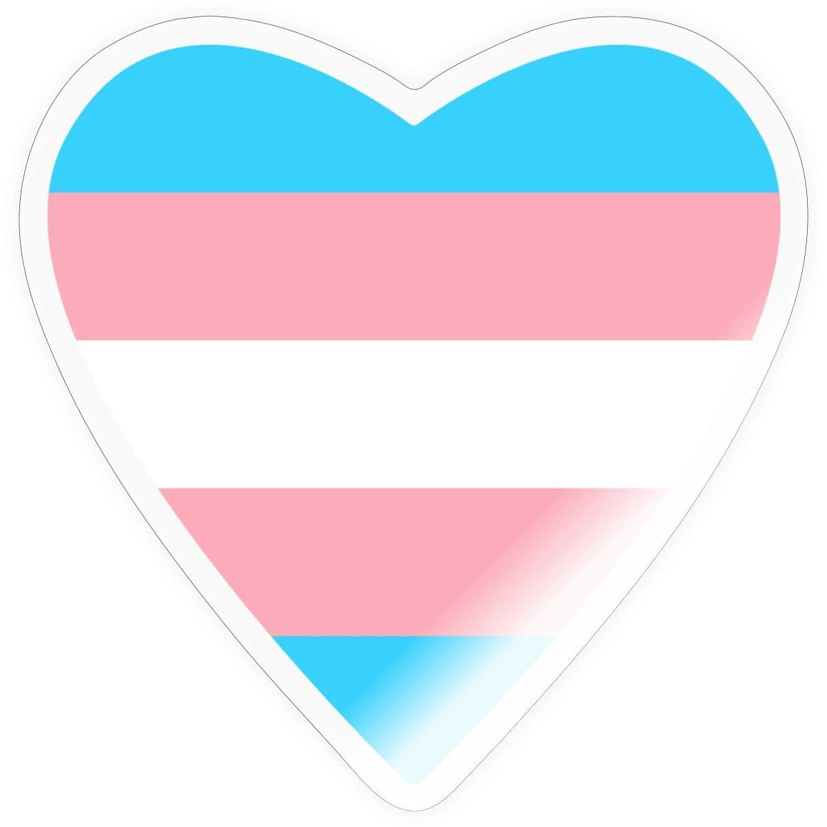 Spreadshirt Aufkleber Trans Herz LGBTQ+ Sticker Aufkleber