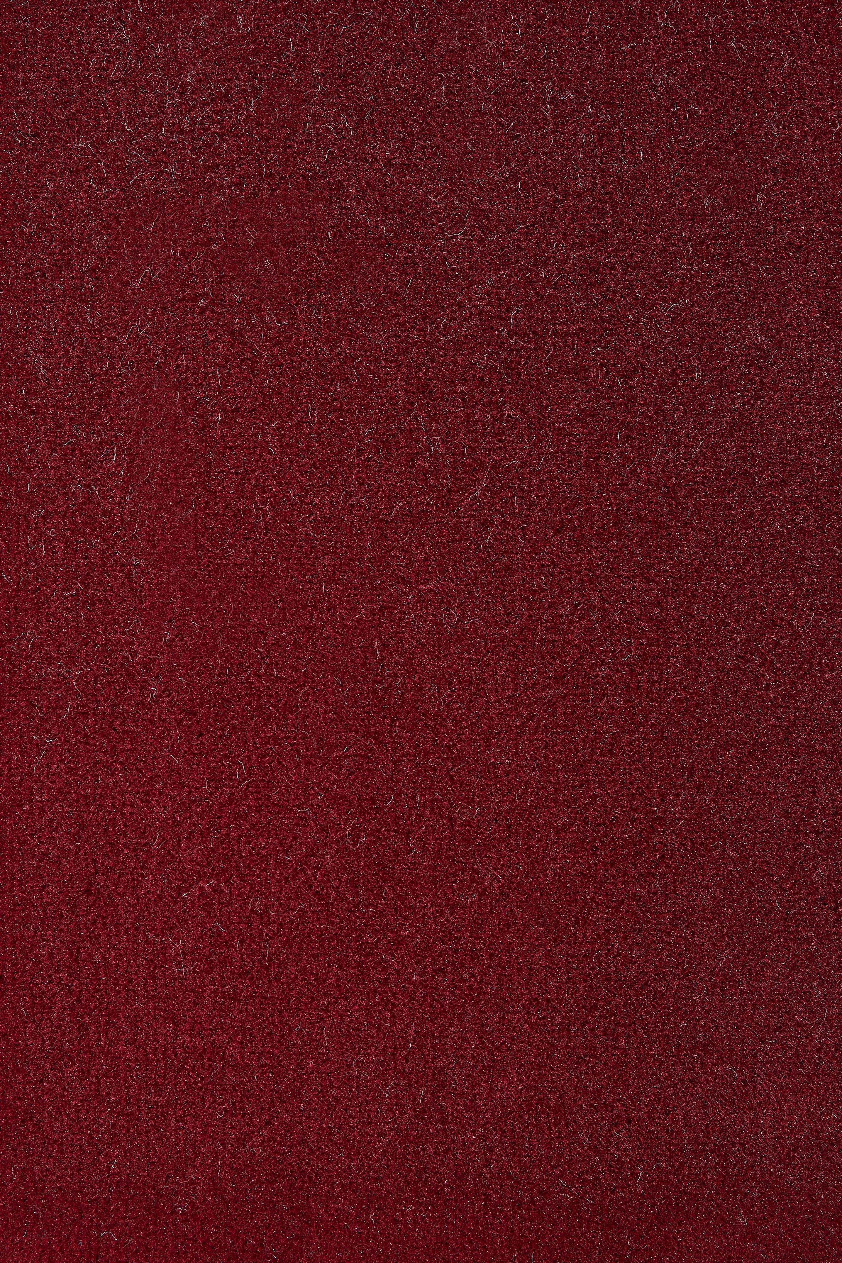 Teppichboden Coupon Velours Kira, Andiamo, rechteckig, Höhe: 8 mm, Uni Farben, Breite 400 cm, strapazierfähig, pflegeleicht, Wohnzimmer bordeaux