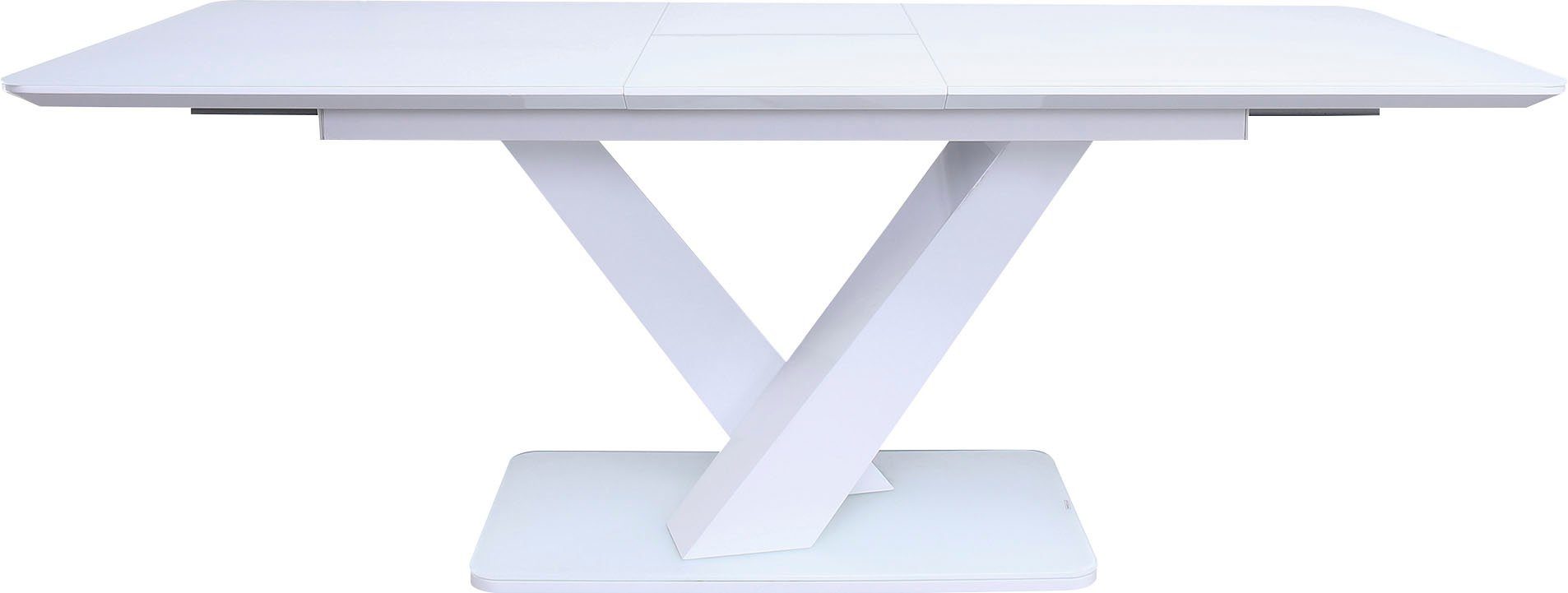 SalesFever Esstisch Design Tisch für stilvolles Ambiente, Erweiterbarer Glastisch für flexiblen Komfort
