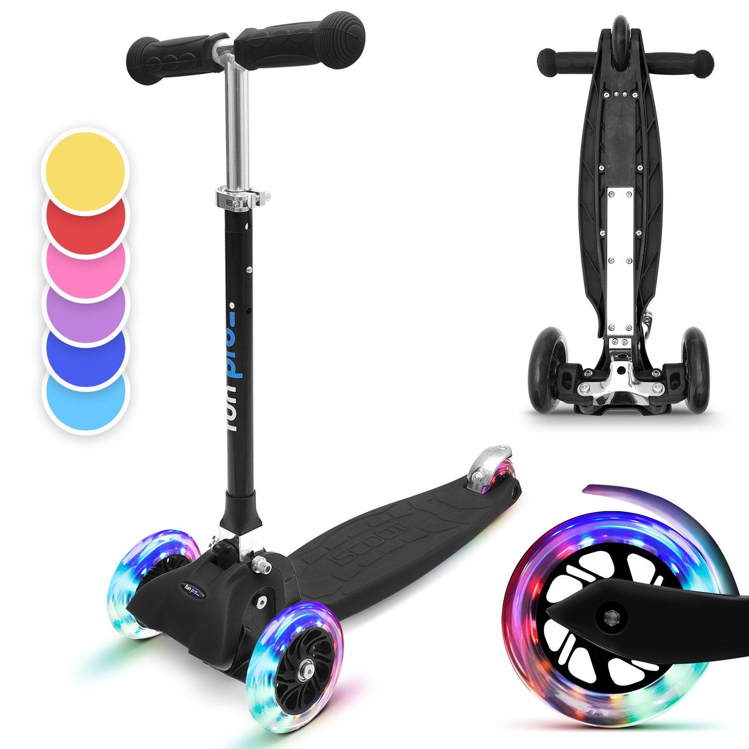 fun pro Cityroller ONE Kinderroller, Kick Scooter Roller Kinder - Stunt Tretroller Kinder klappbar