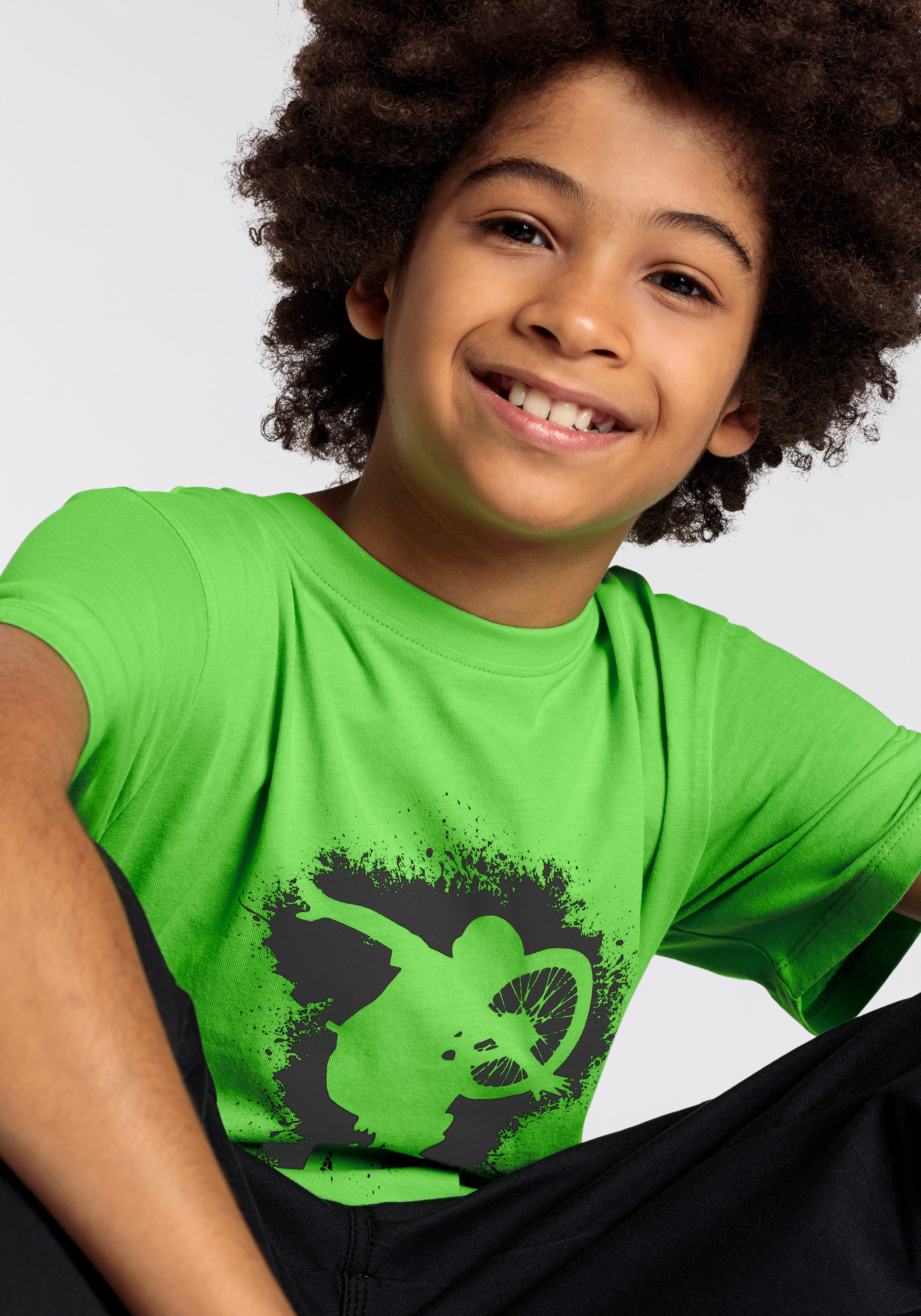 KIDSWORLD T-Shirt Biker - Druck Kurzarm, Basic-Passform, mit stylischem Druck, Rundhalsausschnitt