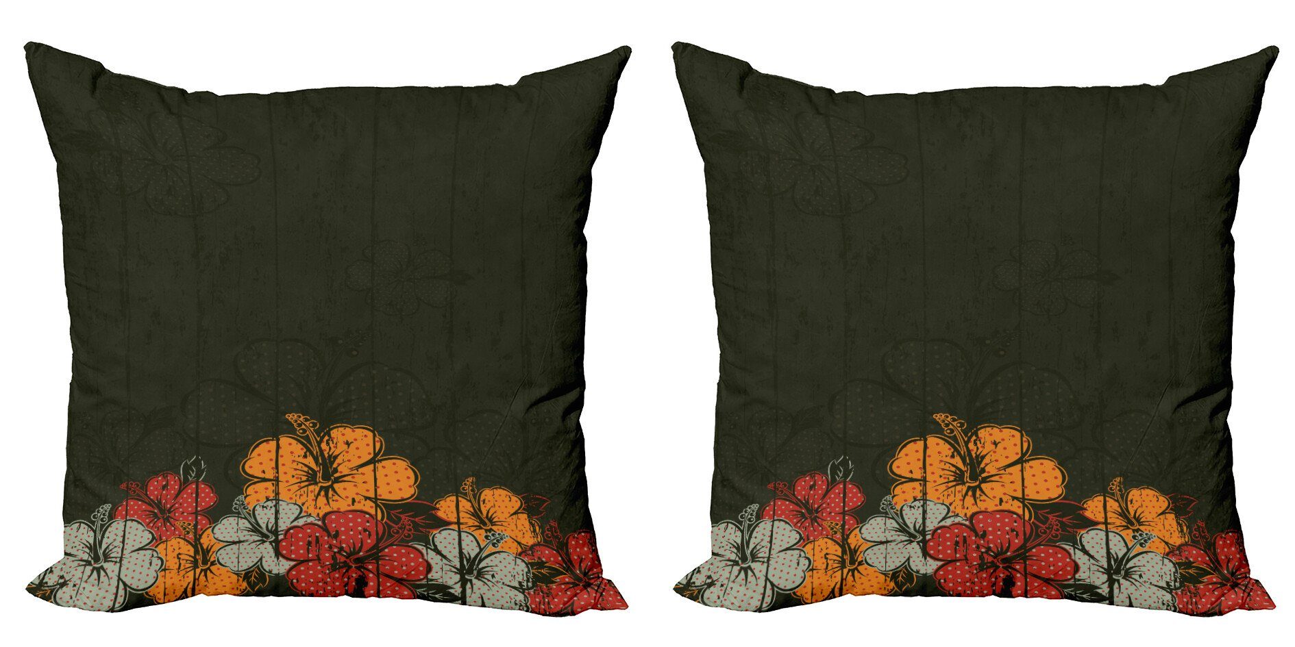 Kissenbezüge Modern Accent Doppelseitiger Digitaldruck, Abakuhaus (2 Stück), Blumen Hawaiian Romantic