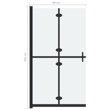 vidaXL Duschwanne Faltbare begehbare Duschwand ESG-Glas mattiert 80x190 cm