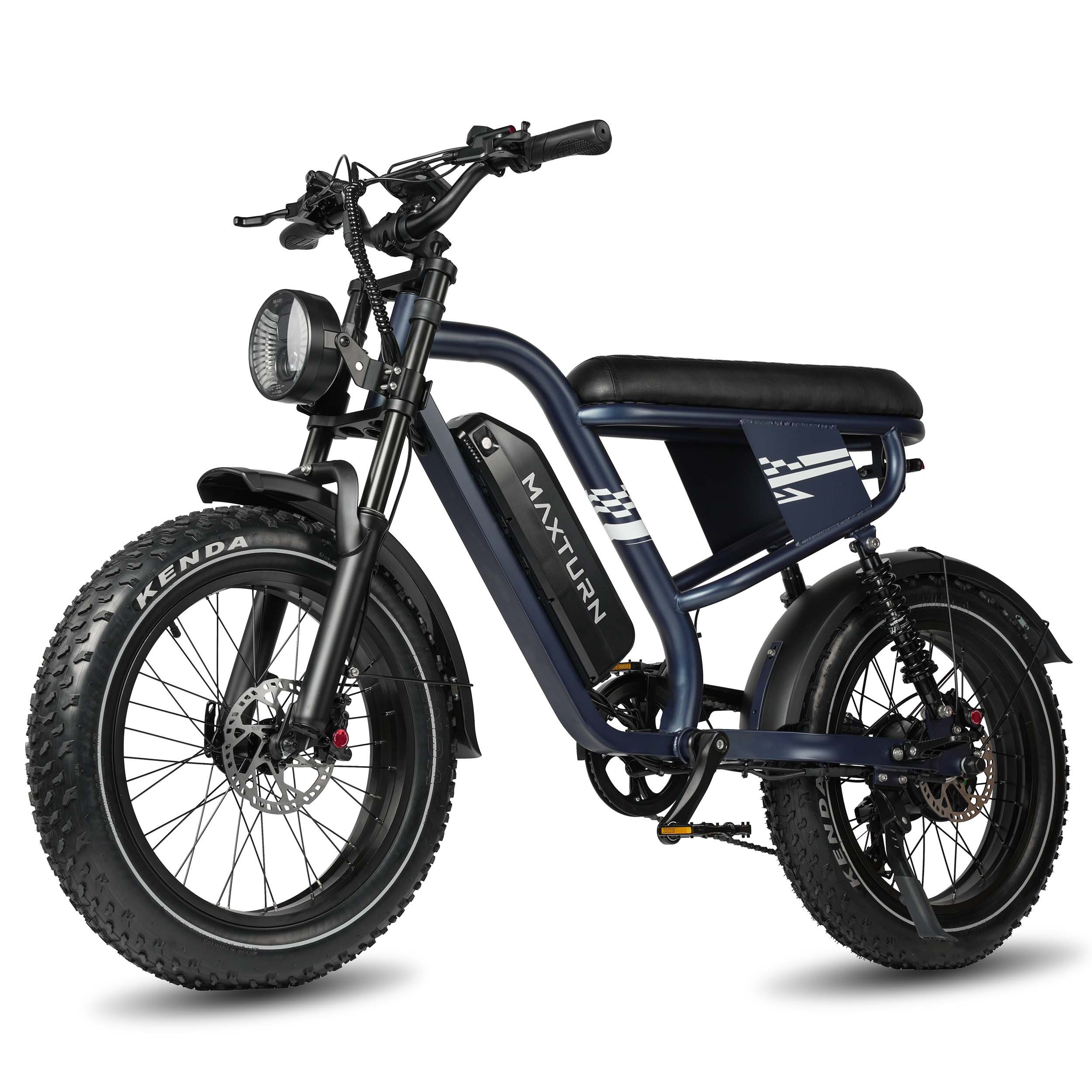 Vankel E-Bike Cityrad Herren Elektrofahrrad 648WH Cityrad 20×4.0 Zoll Damen 13.5AH 65Nm, Kettenschaltung, Heckmotor, 648 Wh, Retro E-Fatbike mit hydraulischen Scheibenbremse