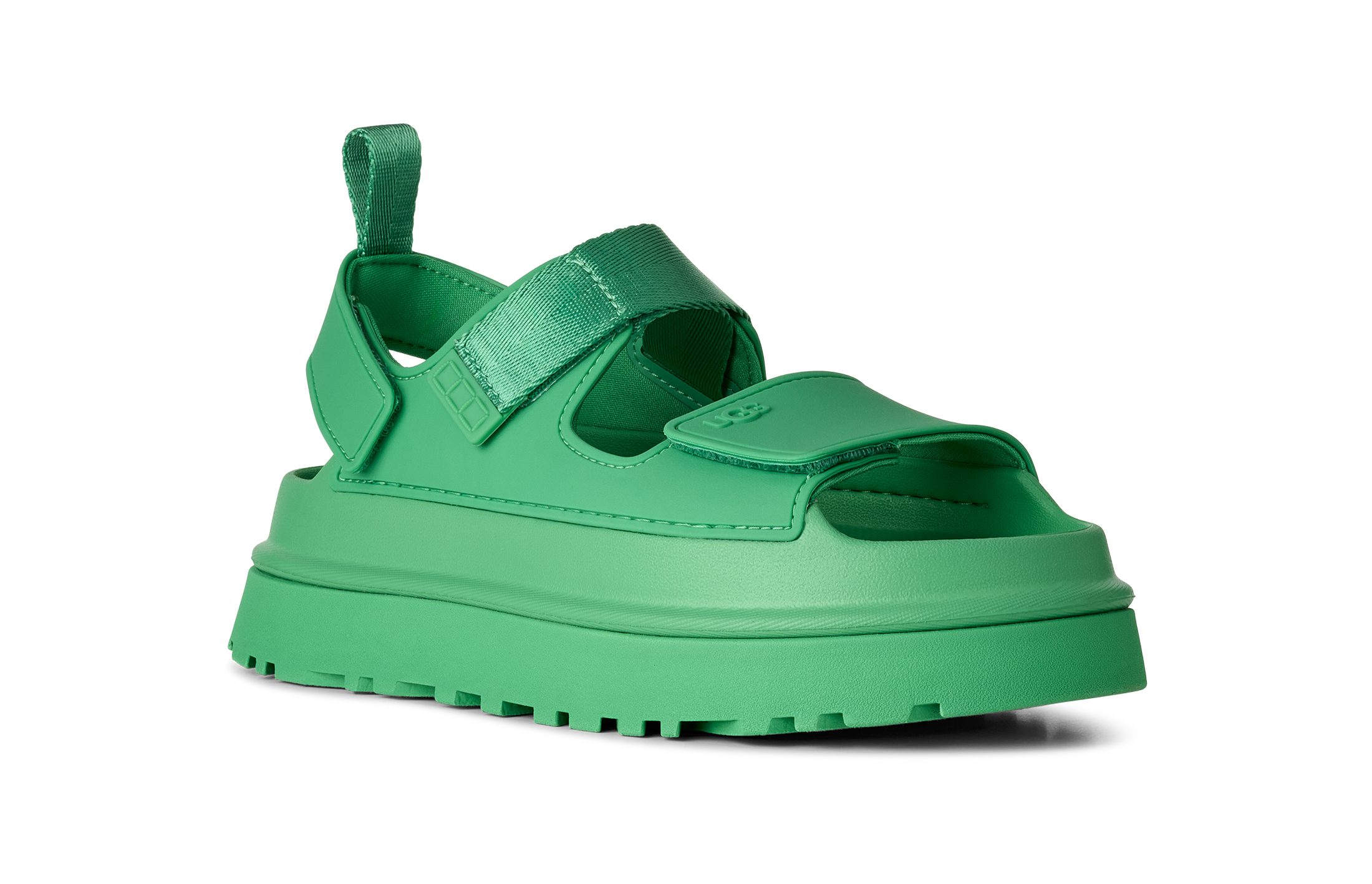 UGG GOLDENGLOW Plateausandale, Sommerschuh, Strandschuh, Plateausandale mit Klettverschlüsse