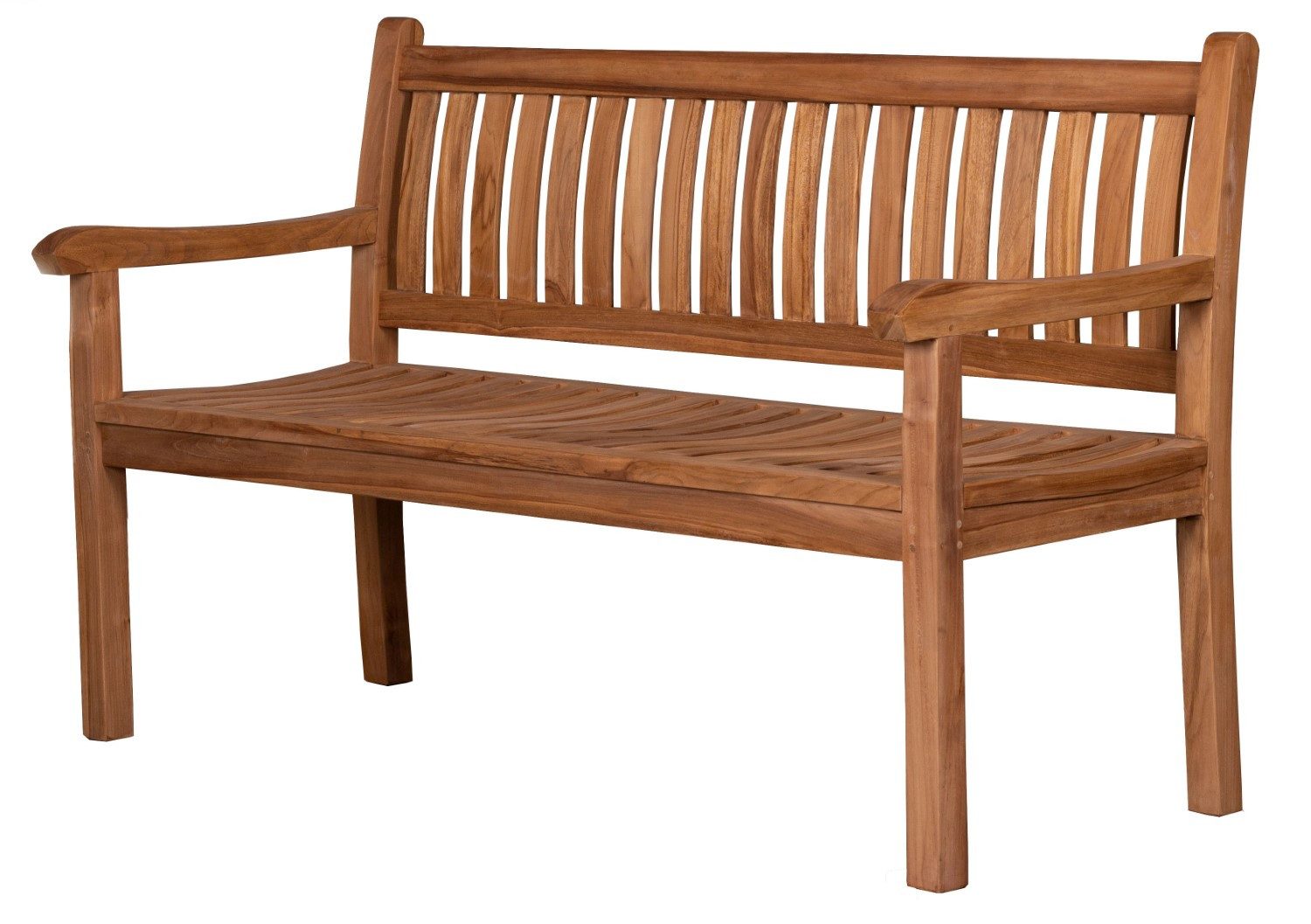 deVries Gartenbank Sitzbank Florence, Teakholz - extrabreit - Armlehnen