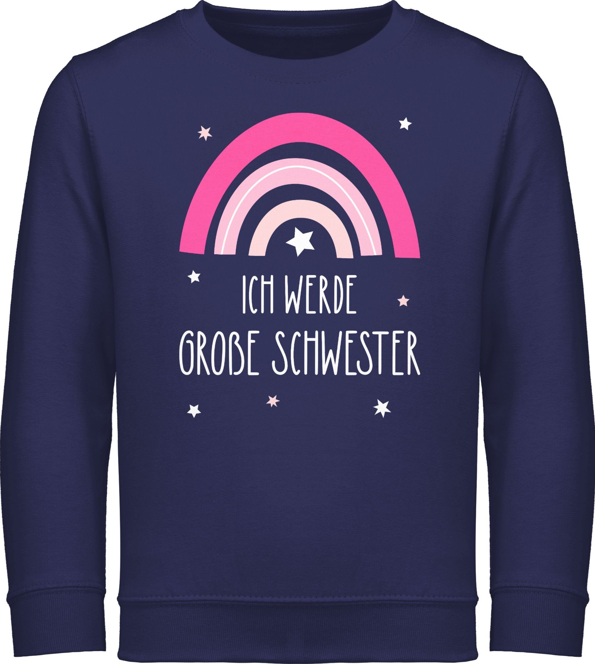 Sweatshirt Ich werde große Schwester - Regenbogen - grosse Schwester