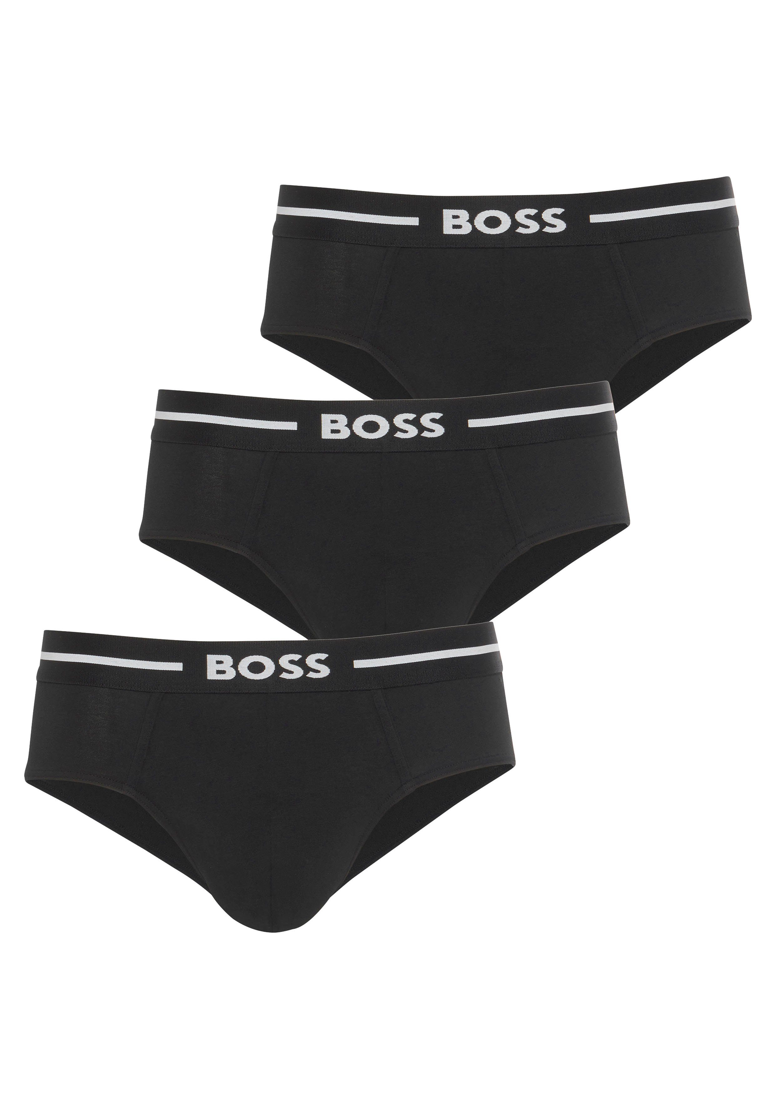 BOSS Hipster HipBr 3P Bold (Packung, 3er) mit BOSS Black Markenlabel, 3er  Pack Hipster von BOSS Black Menswear
