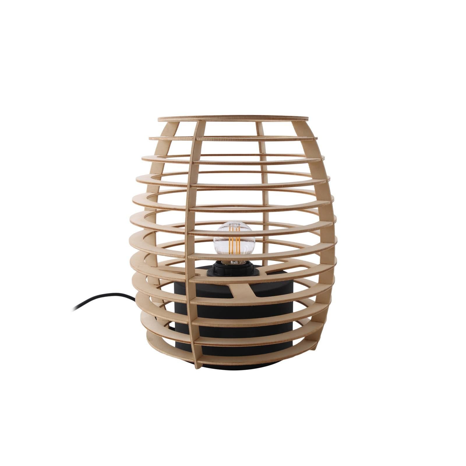 Lindby Tischleuchte Ediz, Holz IP20, 1 x 15 W LED