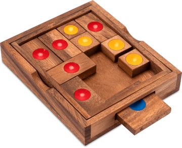 Logoplay Holzspiele Spiel, Khun Phan Gr. L - Spielfeld 12 x 10 cm - Schiebespiel mit 9 SpielvariantenHolzspielzeug