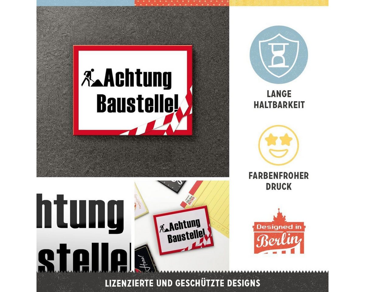 Thumbnail - Nostalgic-Art Magnet Magnet 6 x 8 cm - Achtung Baustelle