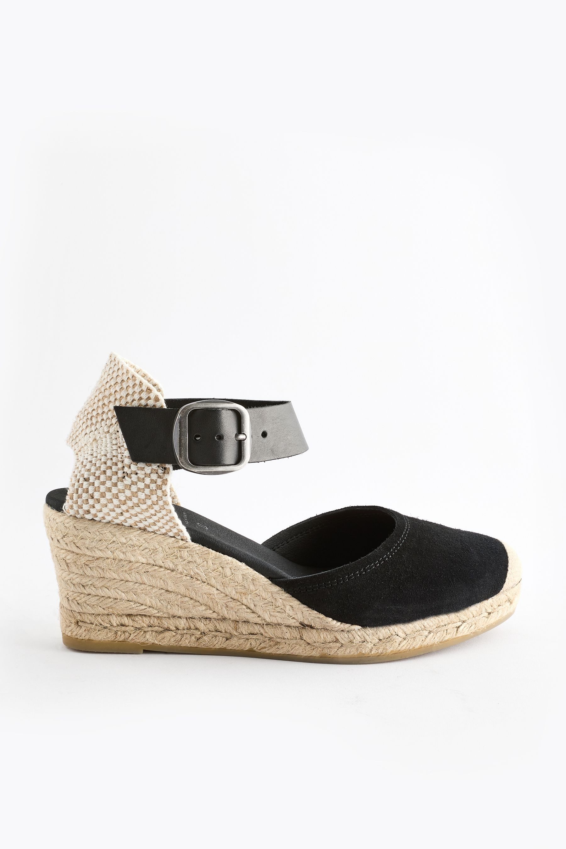 Next Forever Comfort® Leder-Espadrilles mit Keilabsatz günstig online kaufen