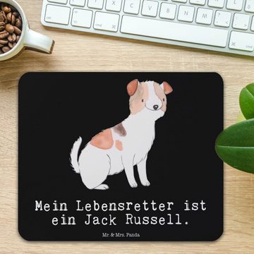 Mr. & Mrs. Panda Mauspad Jack Russel Terrier Lebensretter - Schwarz - Geschenk, Designer Mausp (1-St), rutschfest