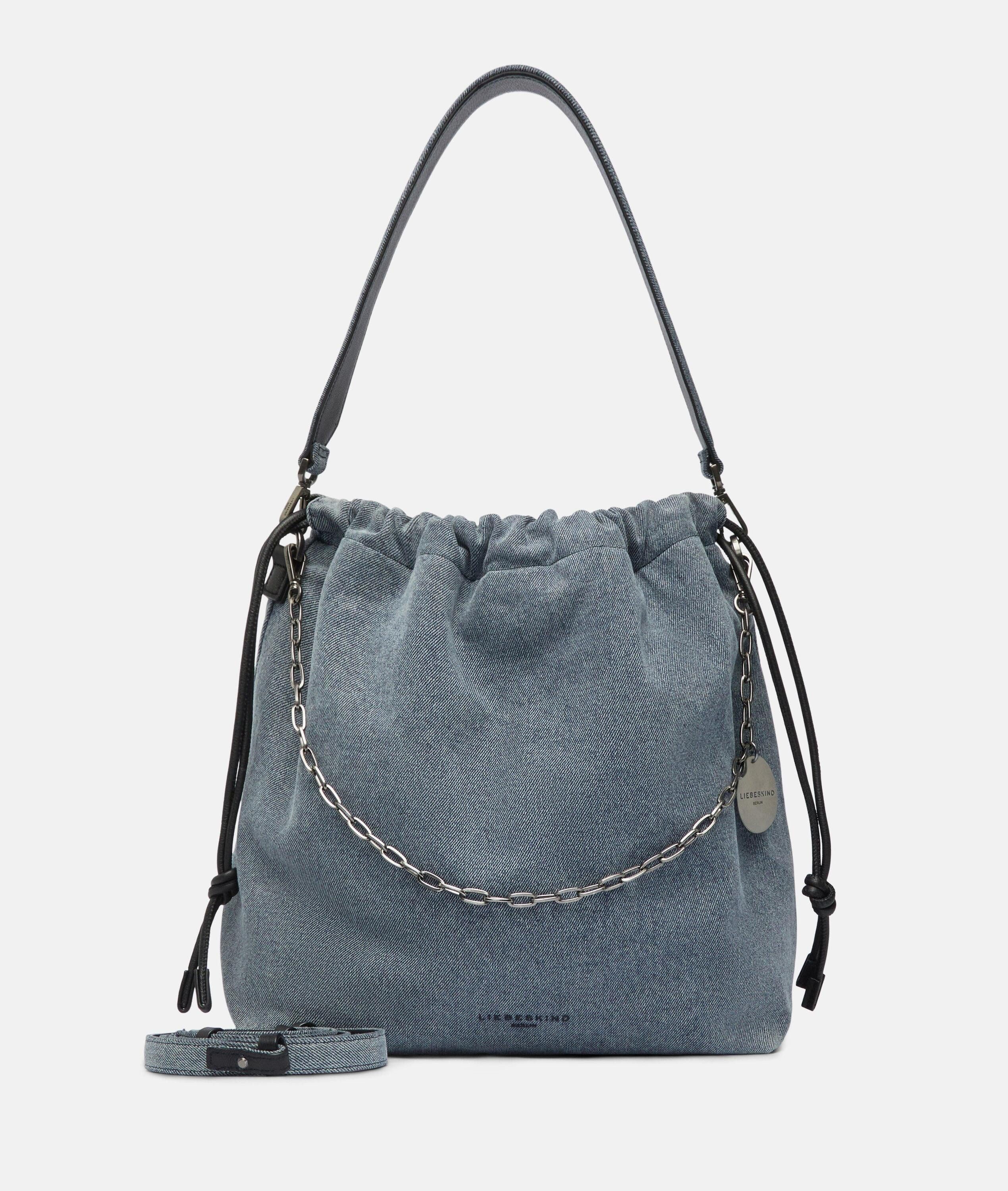 Liebeskind Berlin Schultertasche Hobo, Geräumige Beuteltasche aus Denim