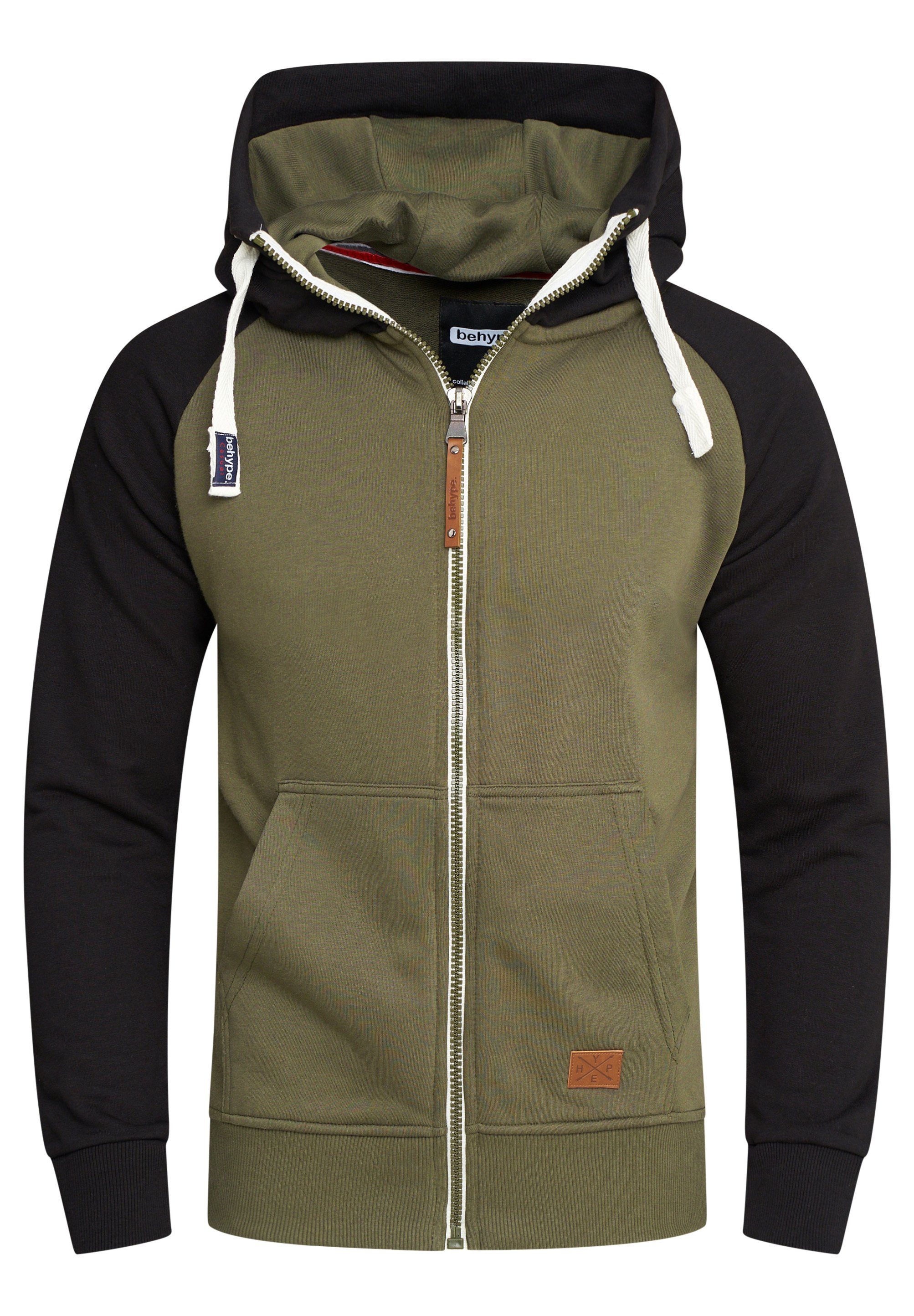 behype Kapuzensweatjacke BHDISUK Herren Kapuzenpullover Hoodie günstig online kaufen