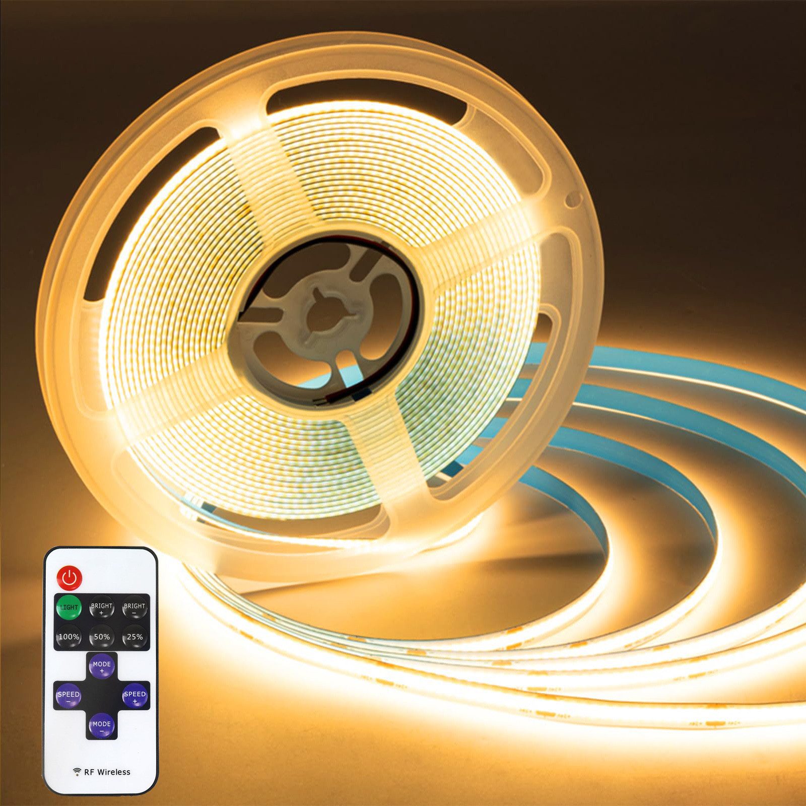 Qualra LED Stripe 3000-6000K 5M COB LED Strip CRI 93 LED Streifen Licht Fle günstig online kaufen