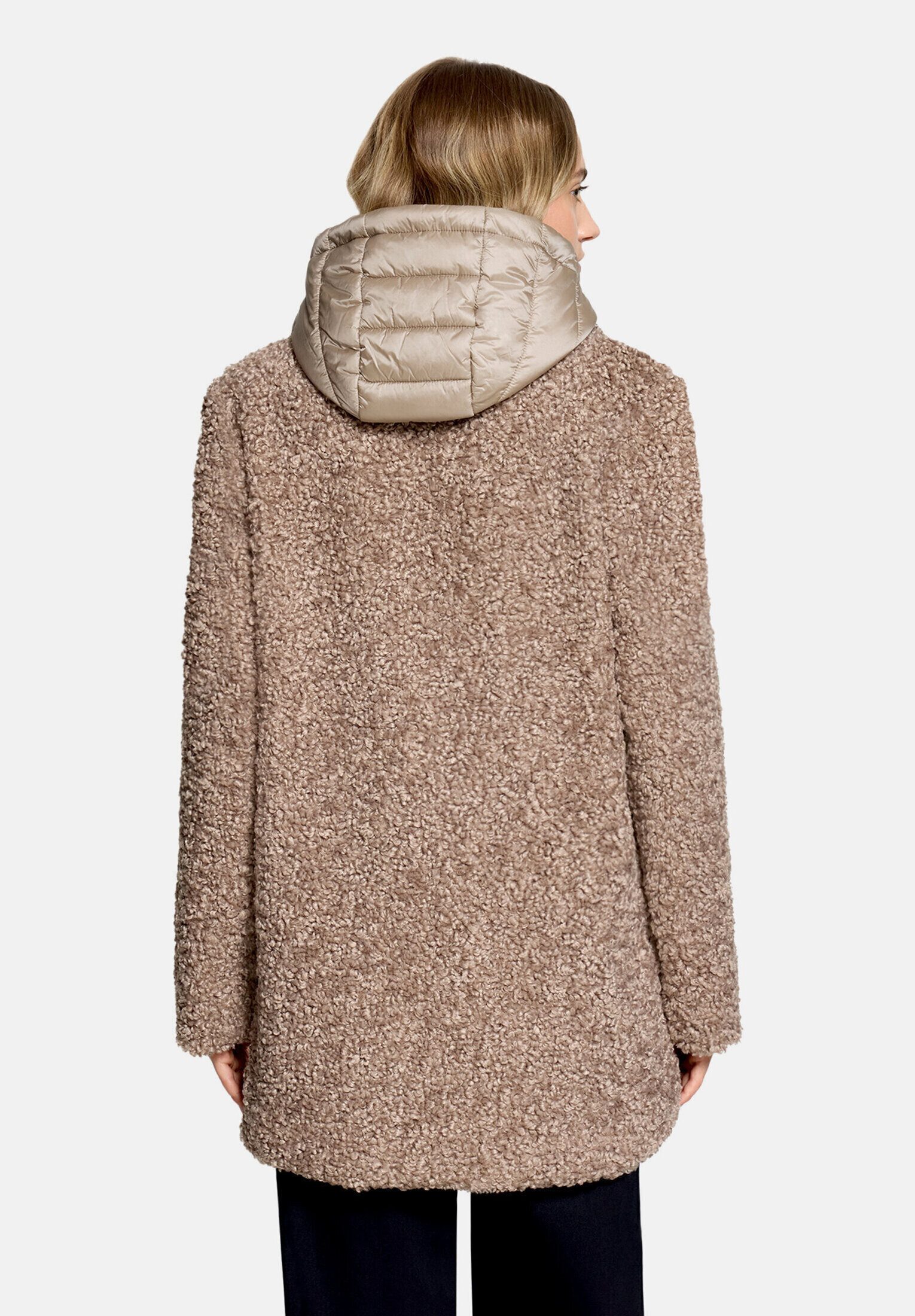 Amber & June Plüschjacke Damen mit abnehmbarem Westenteil