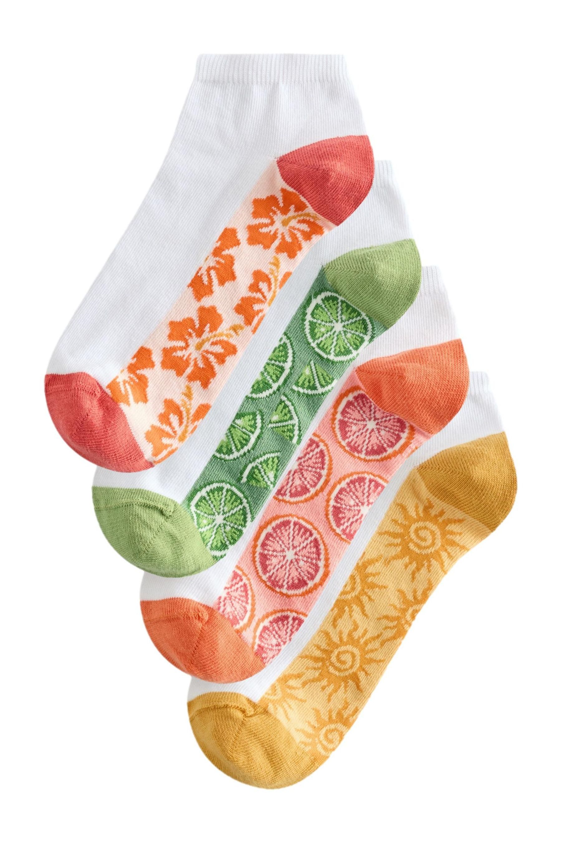 Next Basicsocken Sneaker-Socken mit Fußbett und Print, 4er-Pack (1-Paar)