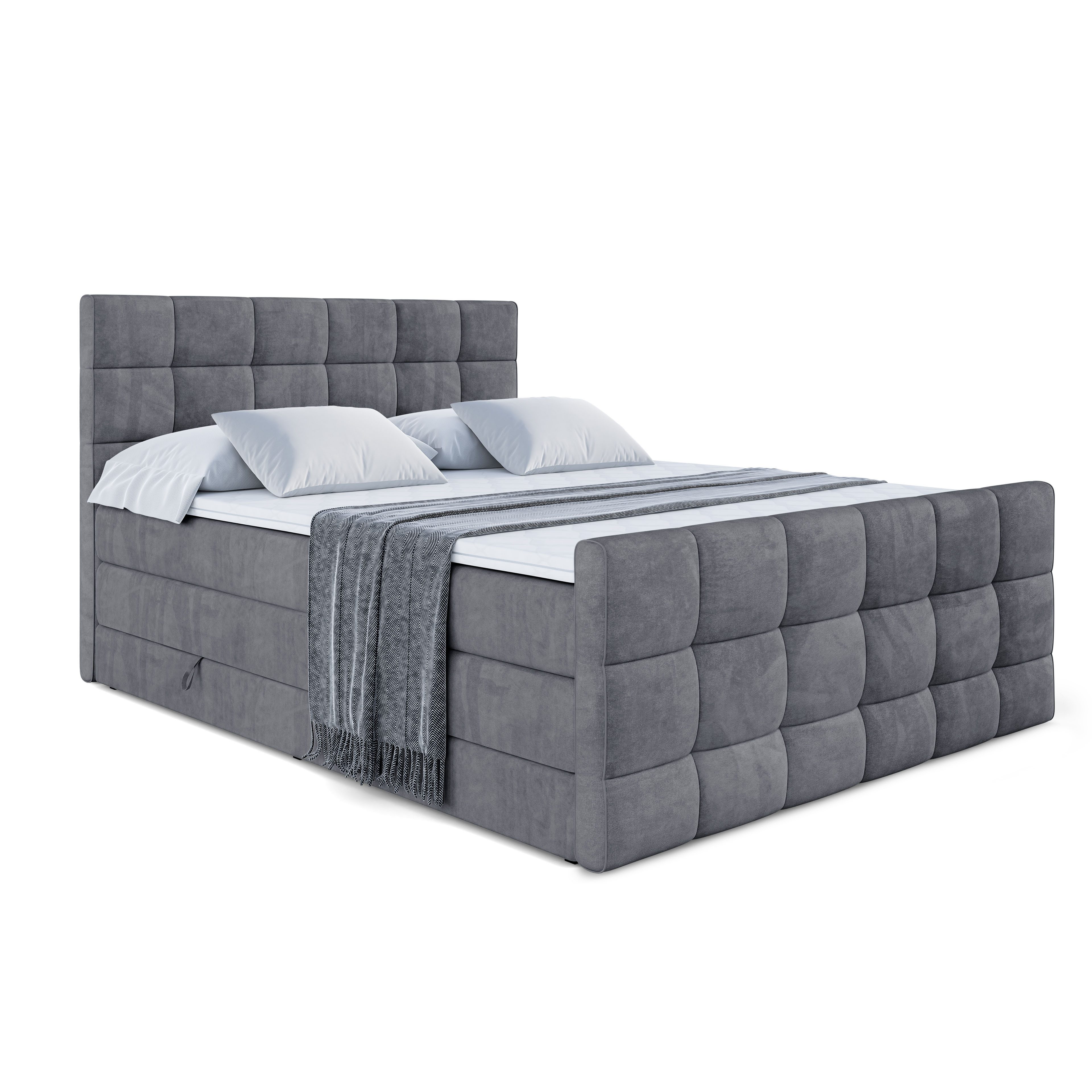 ALTDECOR Boxspringbett APO-Z KING (mit Matratze und Lattenrost Topper Polst günstig online kaufen