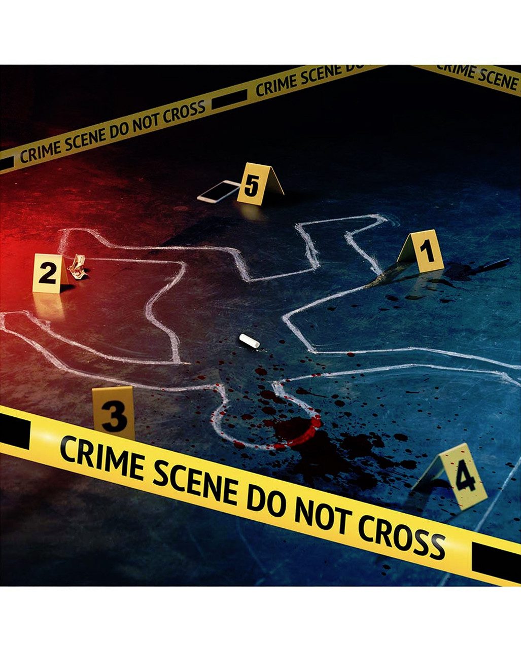 Horror-Shop Dekoobjekt Tatort Absperrset als Halloween Crime Scene Deko