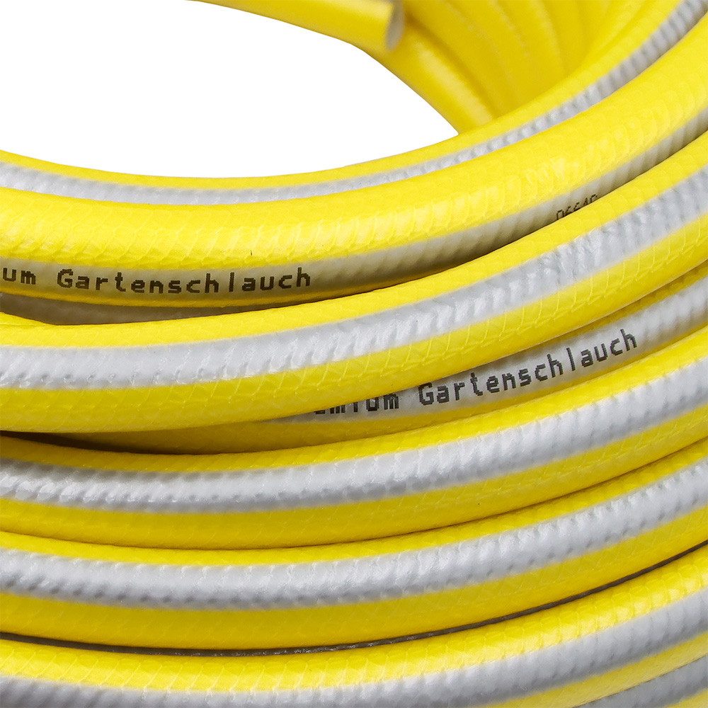 APD Schlauchtechnik Gartenschlauch Gartenschlauch Gelb 3/4 Zoll 25 m 5-lagig verstärkt knickfest