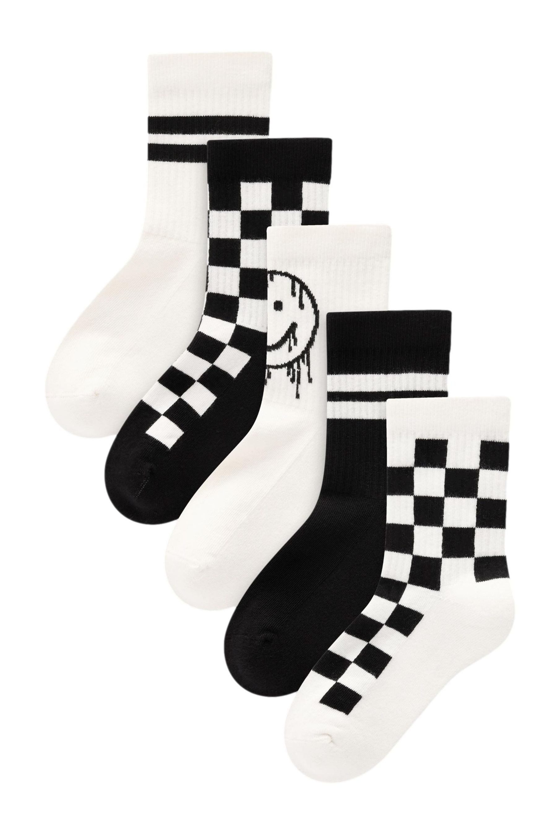 Next Kurzsocken Gerippte Socken im 5er-Pack mit Randstreifen (5-Paar)
