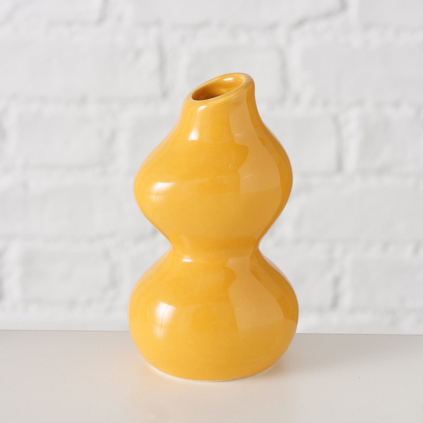 H11 gelb/orange/rot Vase Keramik Dekovase cm, "Caitlin" BOLTZE in Set aus 3er